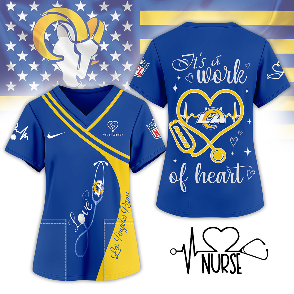 Los Angeles Rams | Premium NFL Nurse Pride 3D Shirt NY