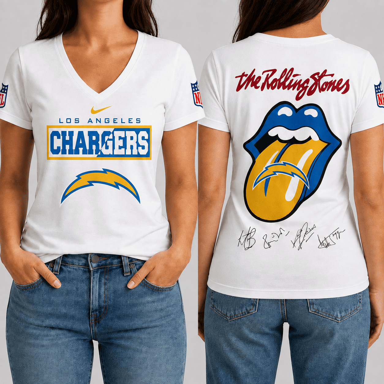 Los Angeles Chargers | Premium NFL Rock 'n' Roll Spirit T-Shirt TD