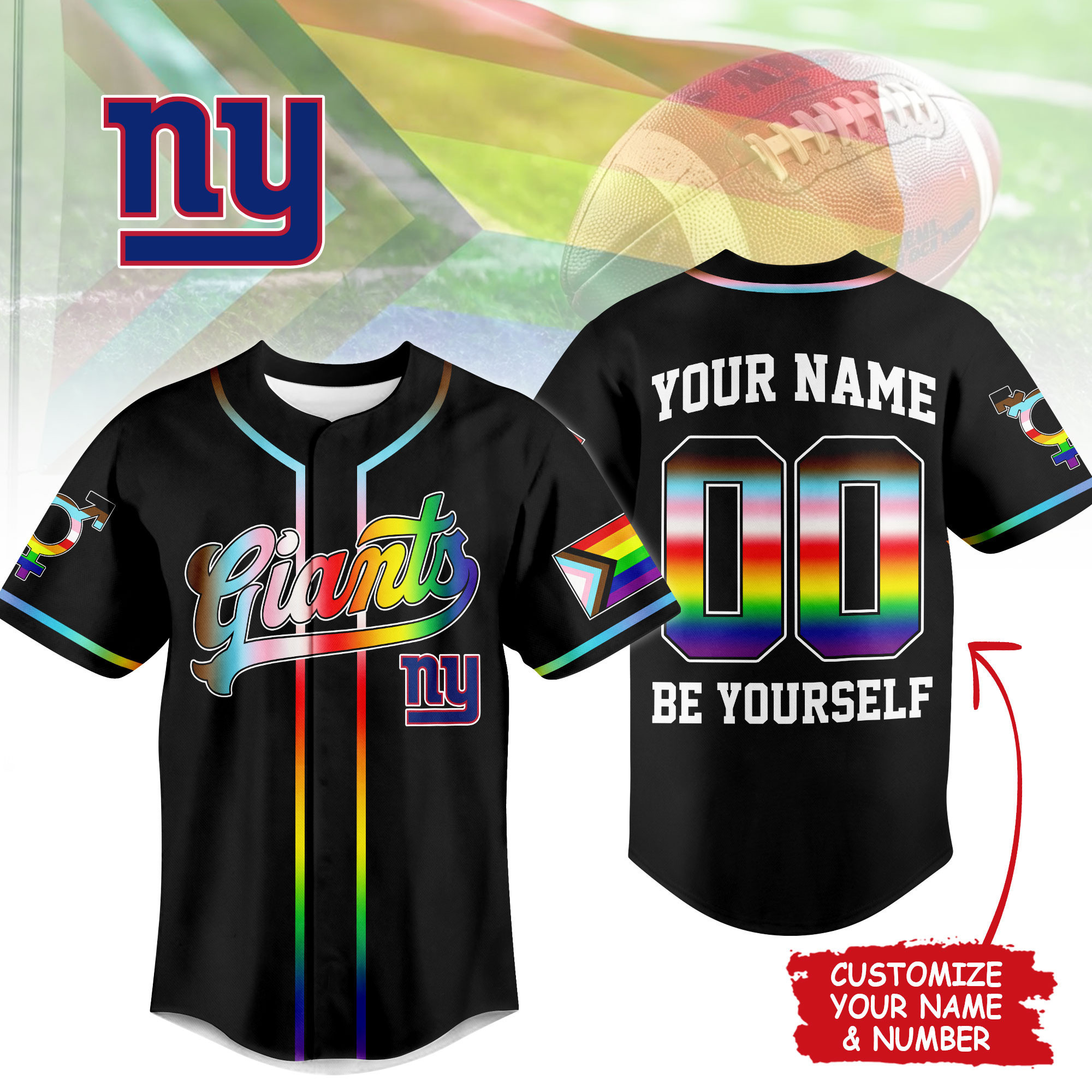 New York Giants | Premium NFL Pride Month Limited Edition Jersey NTH1