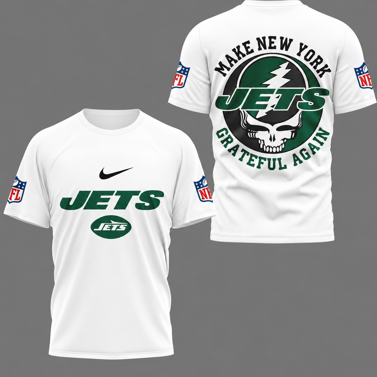 New York Jets | Premium NFL Grateful Game Day 3D Shirt NY