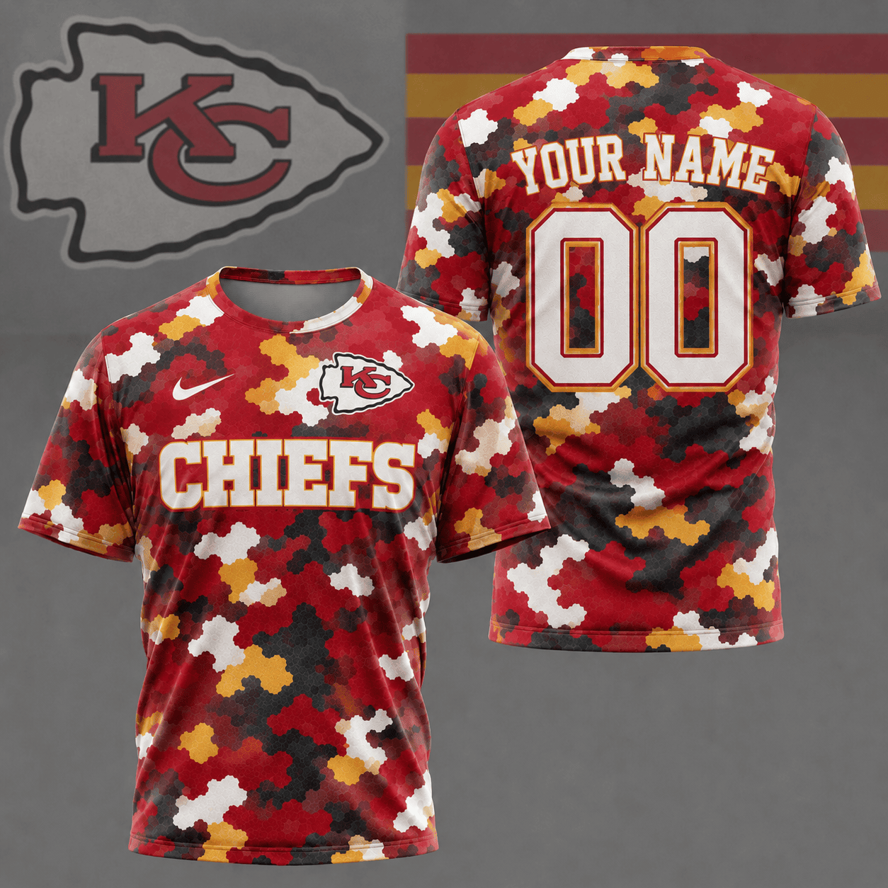 Kansas City Chiefs | Premium NFL Game Day Camo 3D Shirt NY