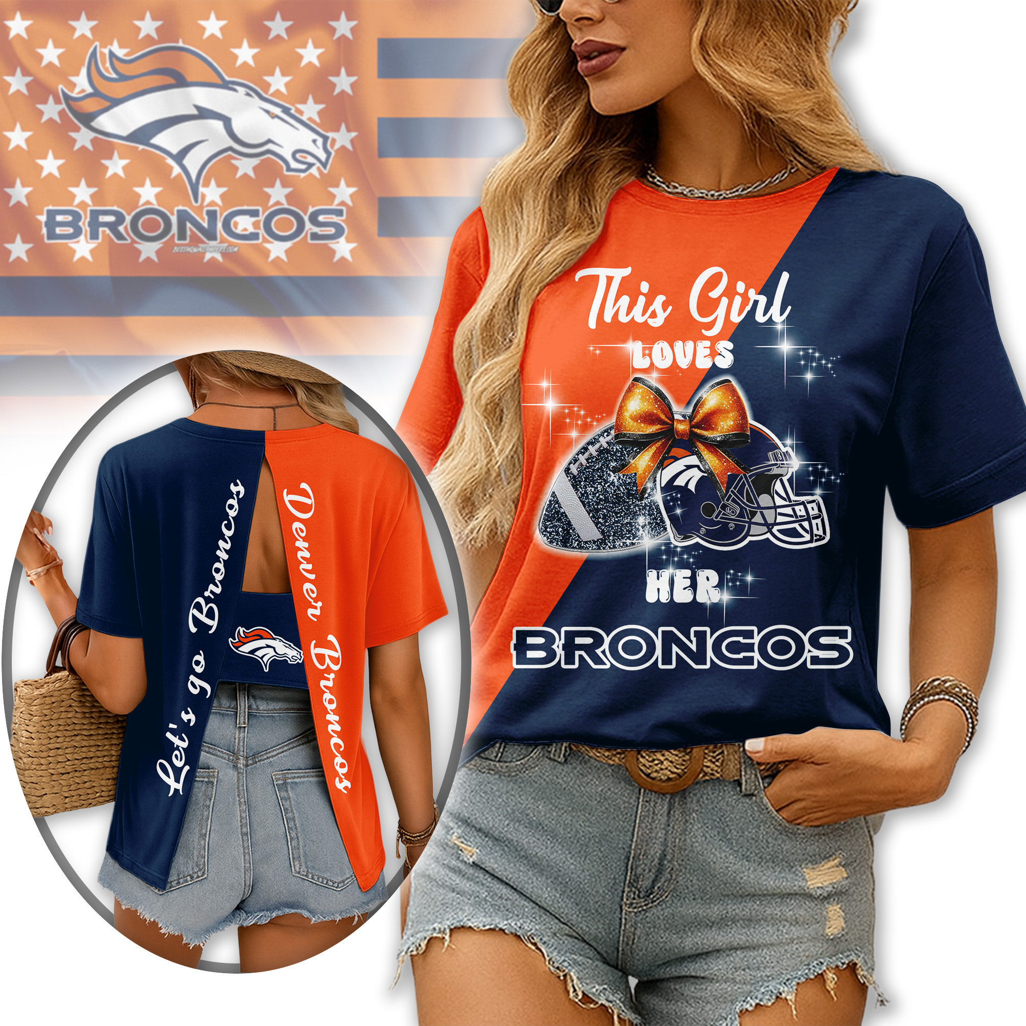 Denver Broncos | Premium NFL Back Slit Short Sleeve TD