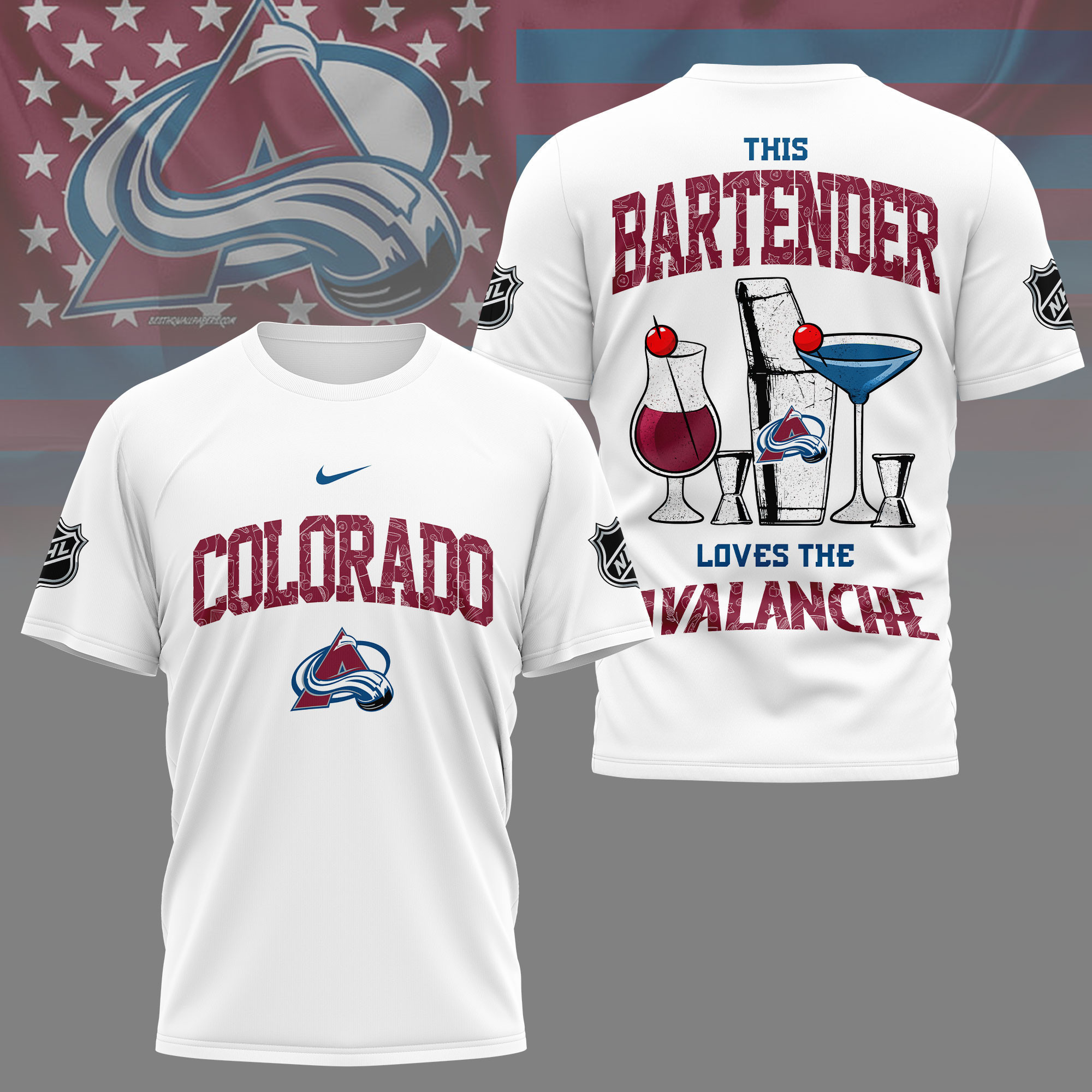 Colorado Avalanche | Premium NHL Bartender Fan 3D Shirt NY