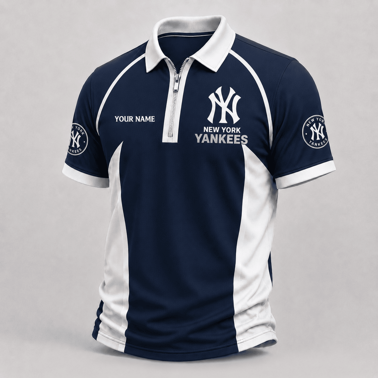 New York Yankees | Premium MLB Performance Zipper Polo Shirt