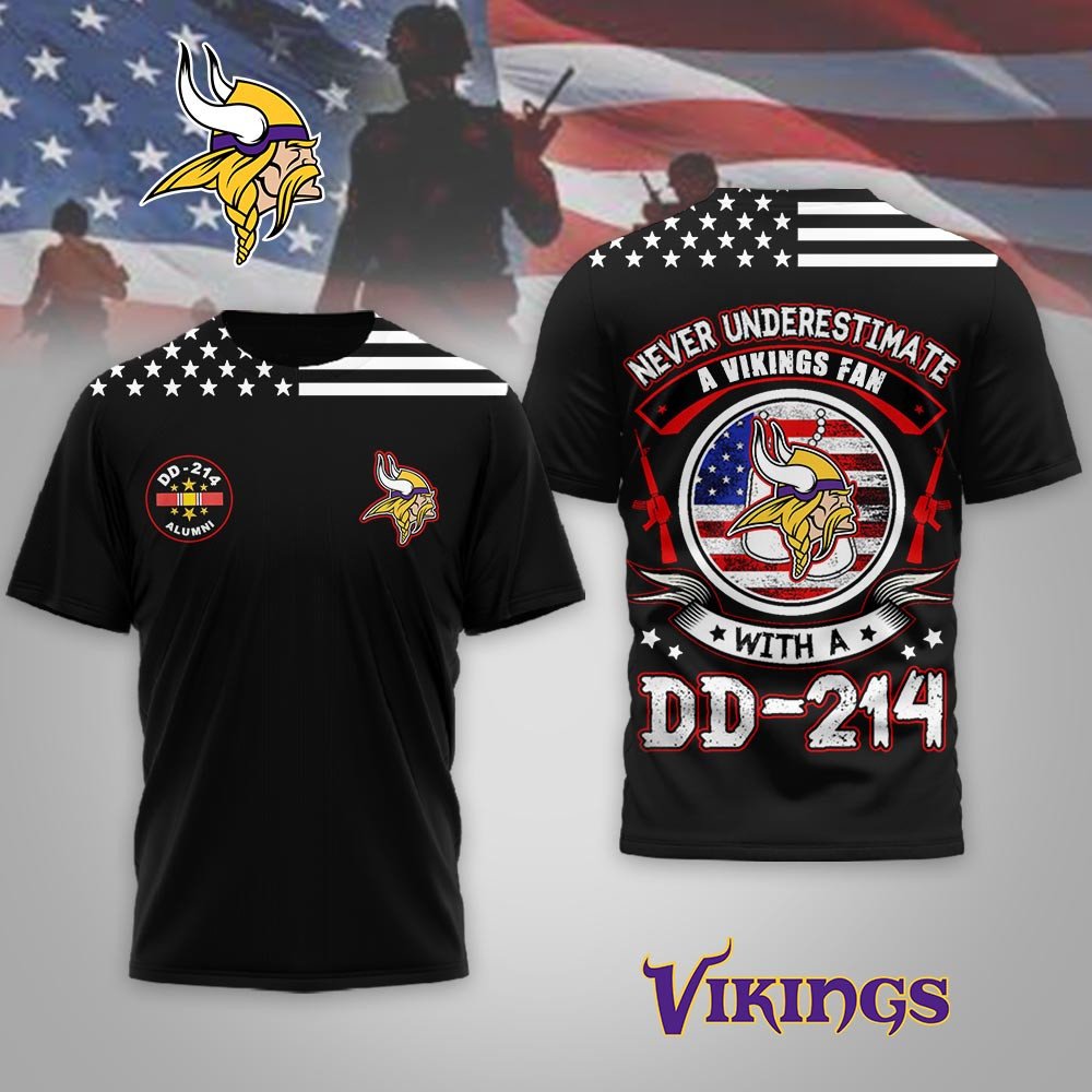 Minnesota Vikings | Premium NFL DD-214 Alumni 3D Shirt MM