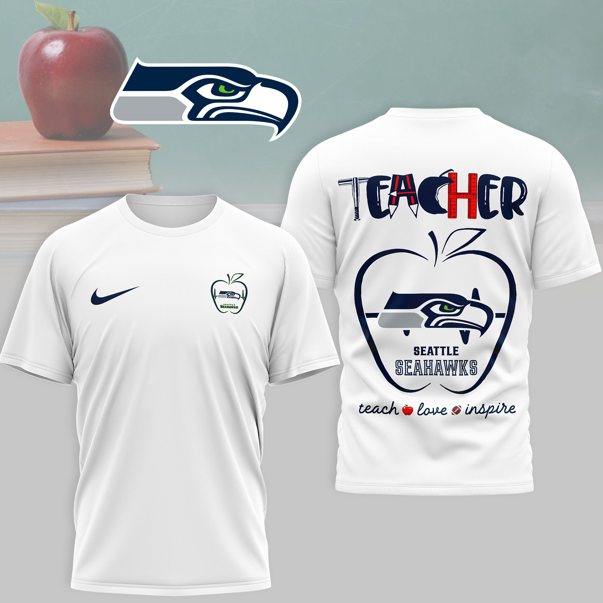 Seattle Seahawks | Premium NFL Teacher Game Day 3D Shirt NTH1