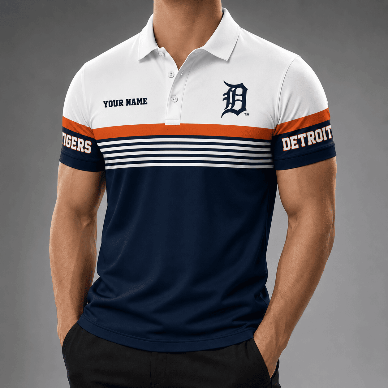 Detroit Tigers | Premium MLB Personalized Men's Polo Shirt