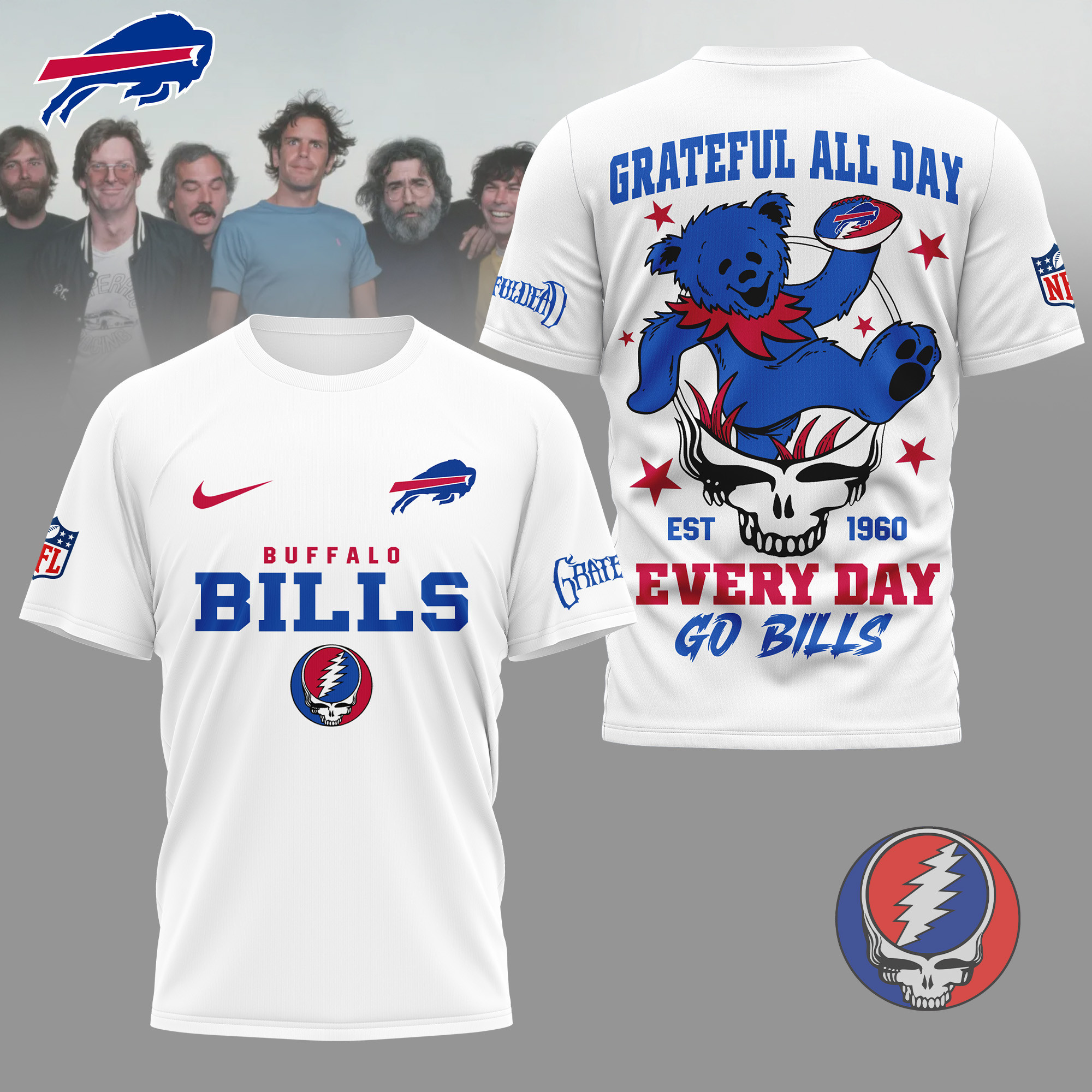 Buffalo Bills | Premium NFL Grateful Dead Fan 3D Shirt NY