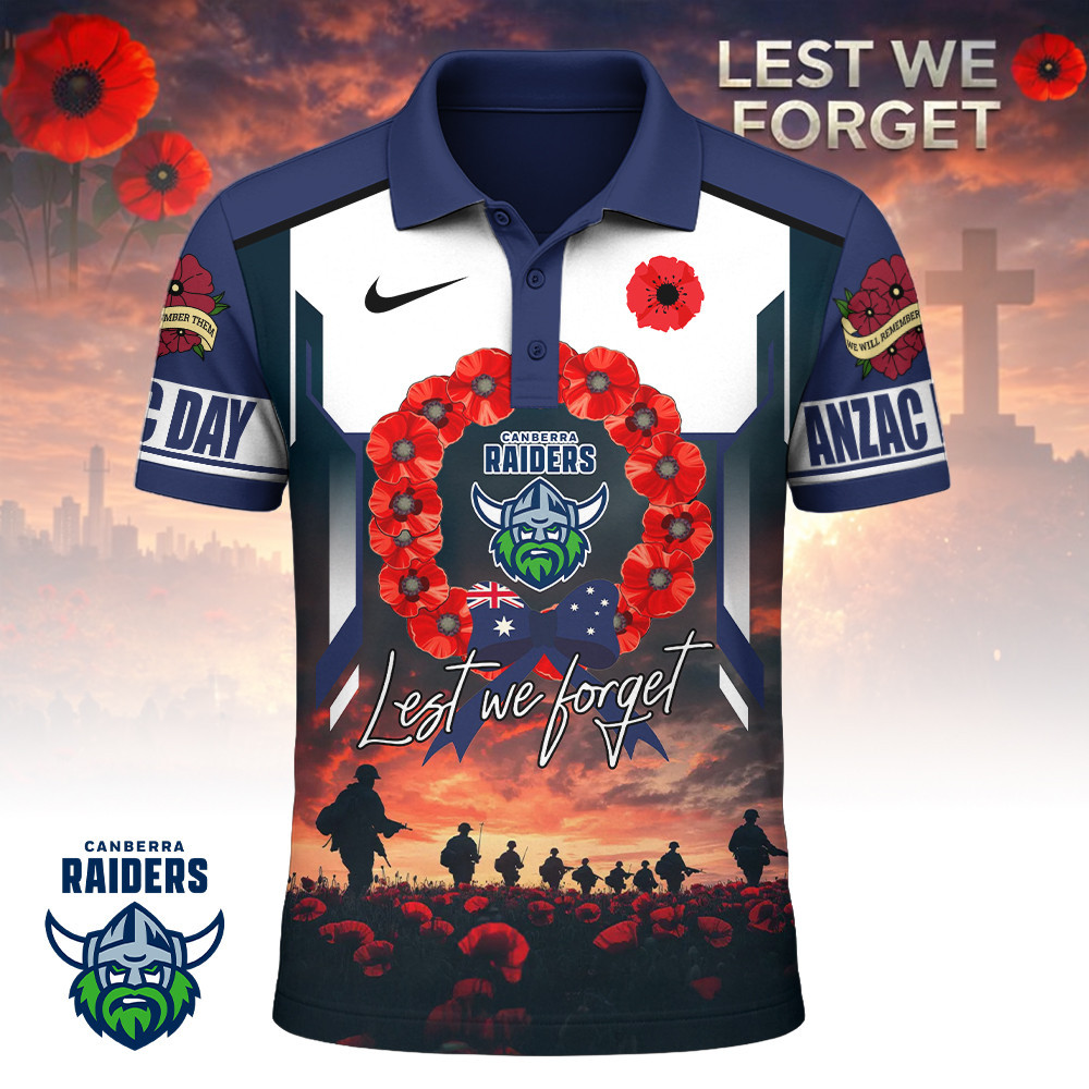 Canberra Raiders | Premium NRL ANZAC Day Polo Shirt TD