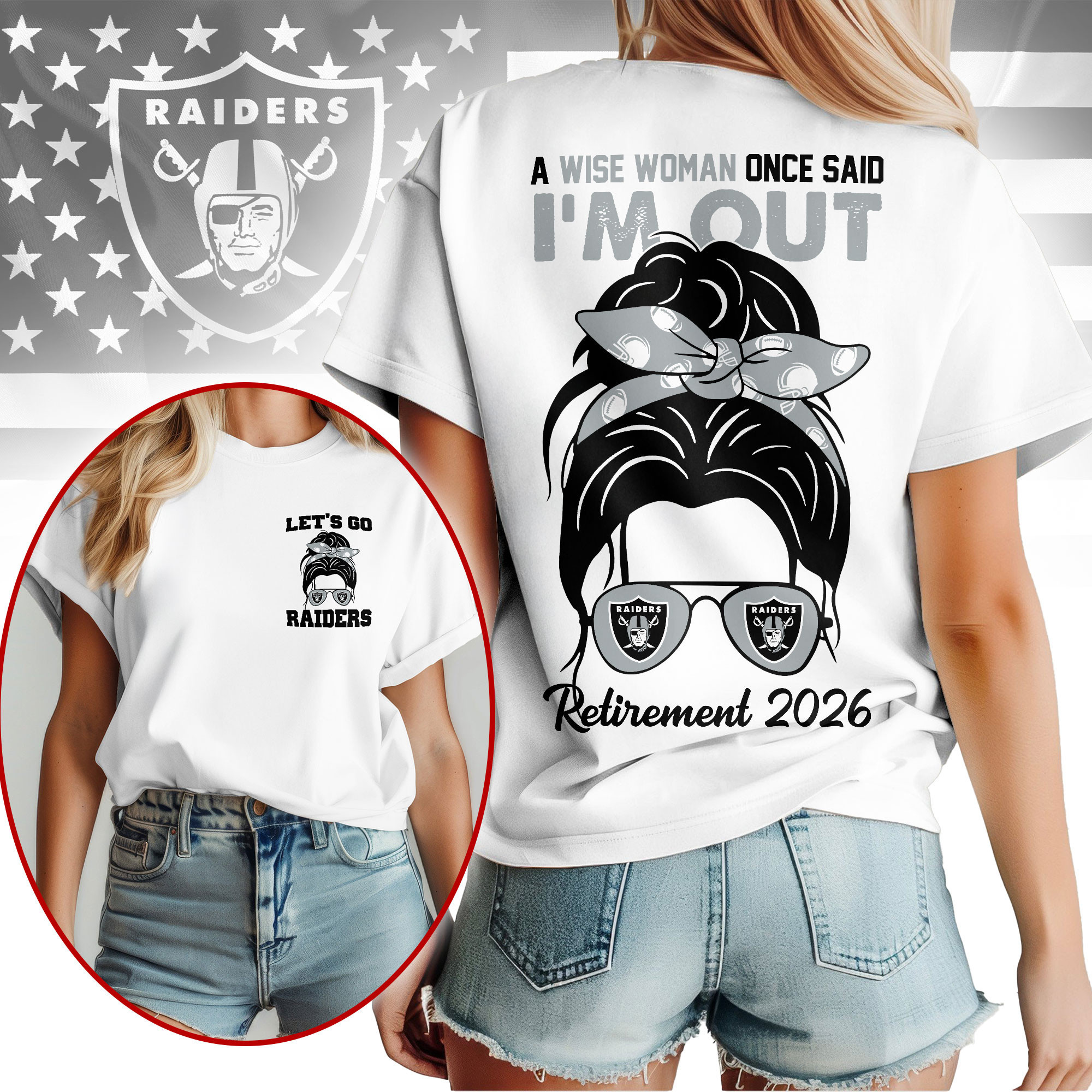 Las Vegas Raiders | Premium NFL Retirement 2026 Spirit 3D T-Shirt NTH1
