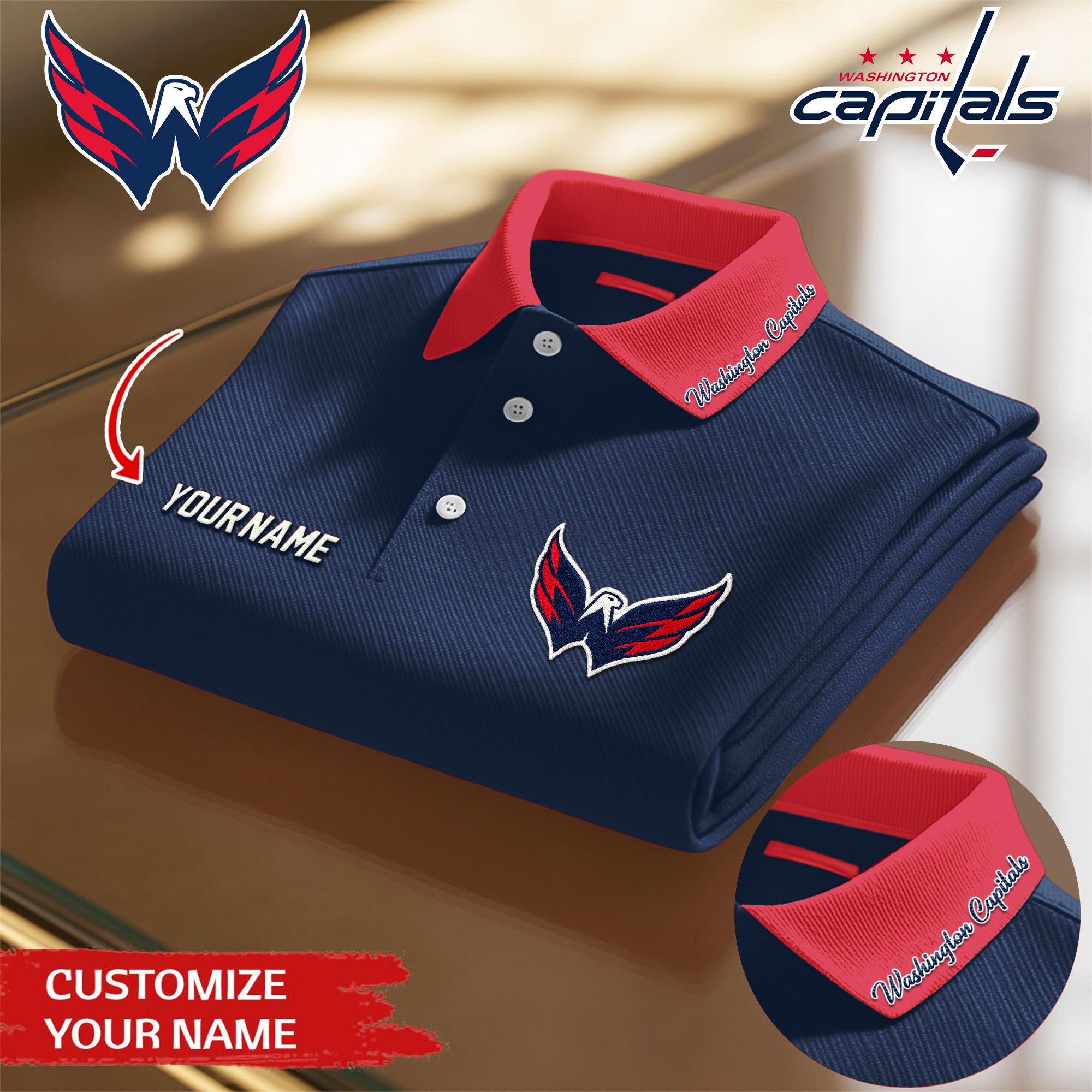 Washington Capitals | Premium NHL Polo Shirt TD