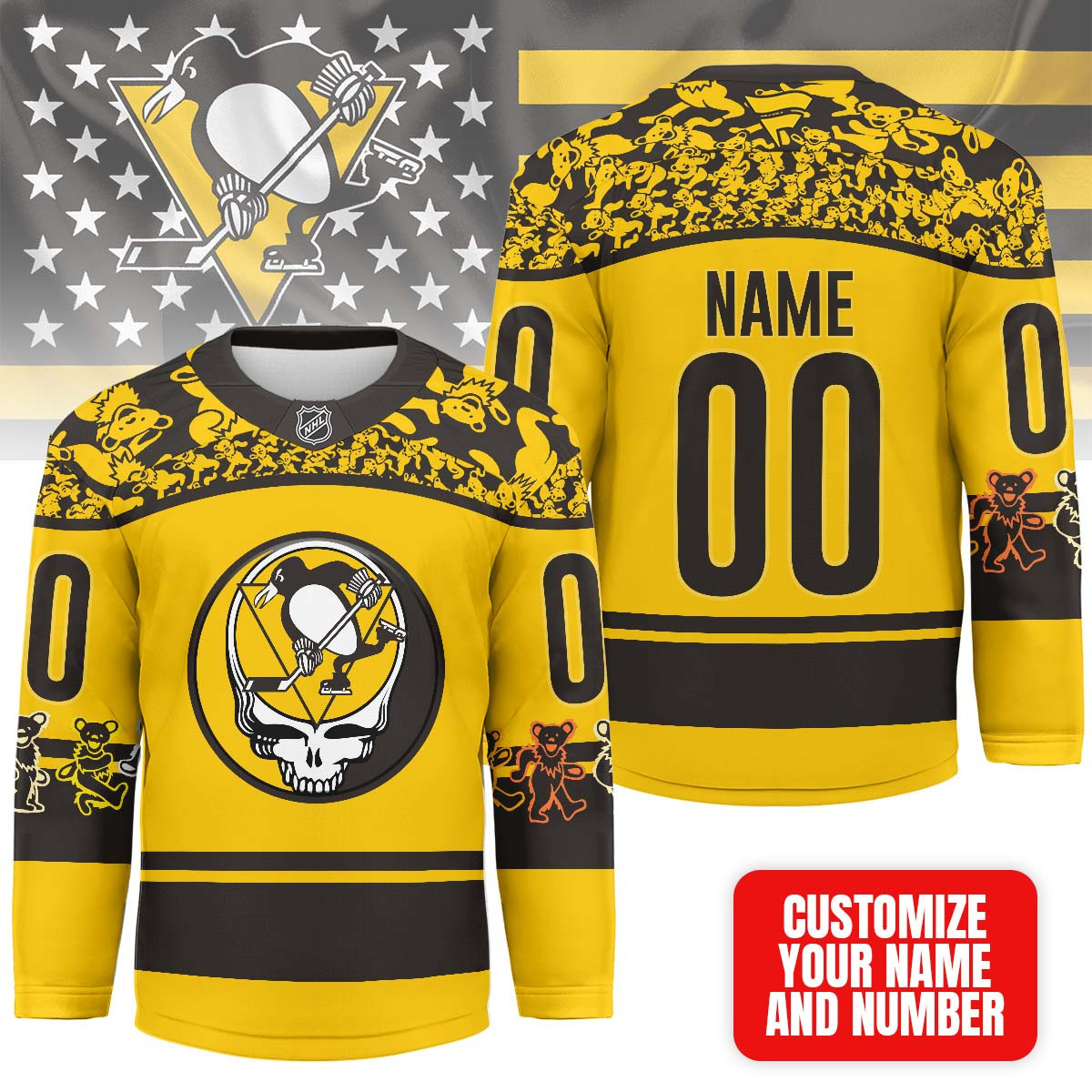 Pittsburgh Penguins | Premium NHL X Grateful Dead Hockey Jersey NP