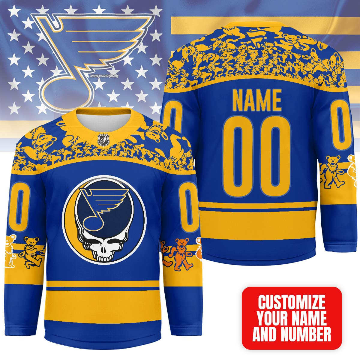 St. Louis Blues | Premium NHL X Grateful Dead Hockey Jersey NP
