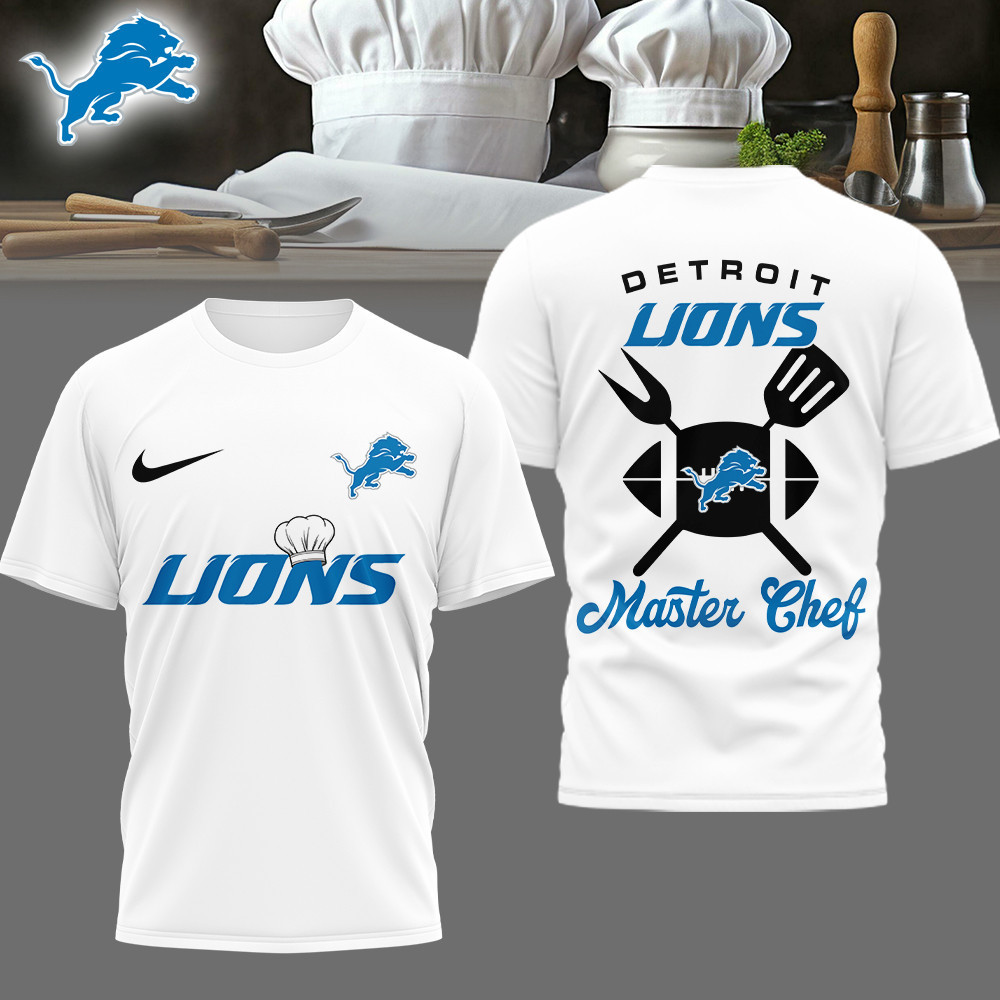 Detroit Lions | Premium NFL Master Chef 3D Shirt HI