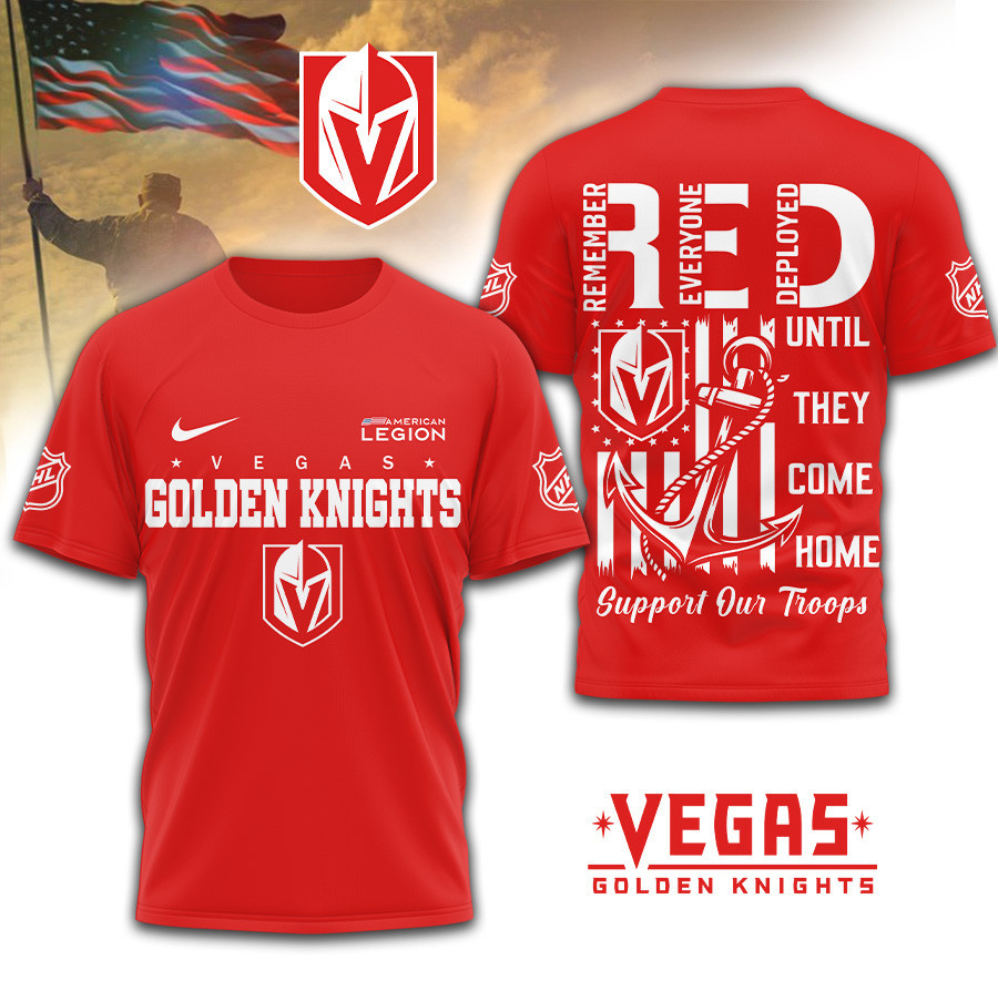 Vegas Golden Knights | Premium NHL Red Friday Shirt TD