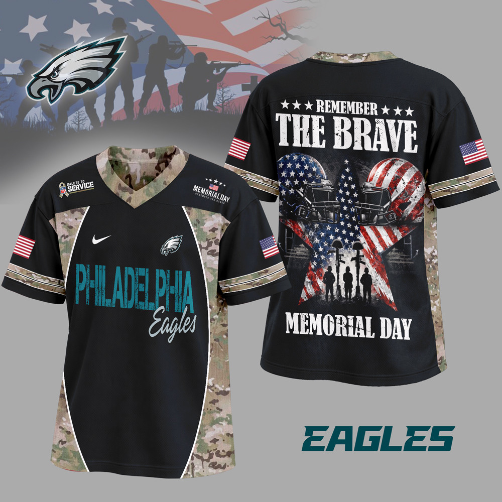Philadelphia Eagles | Premium NFL Memorial Day V-neck Baseball Jersey HY