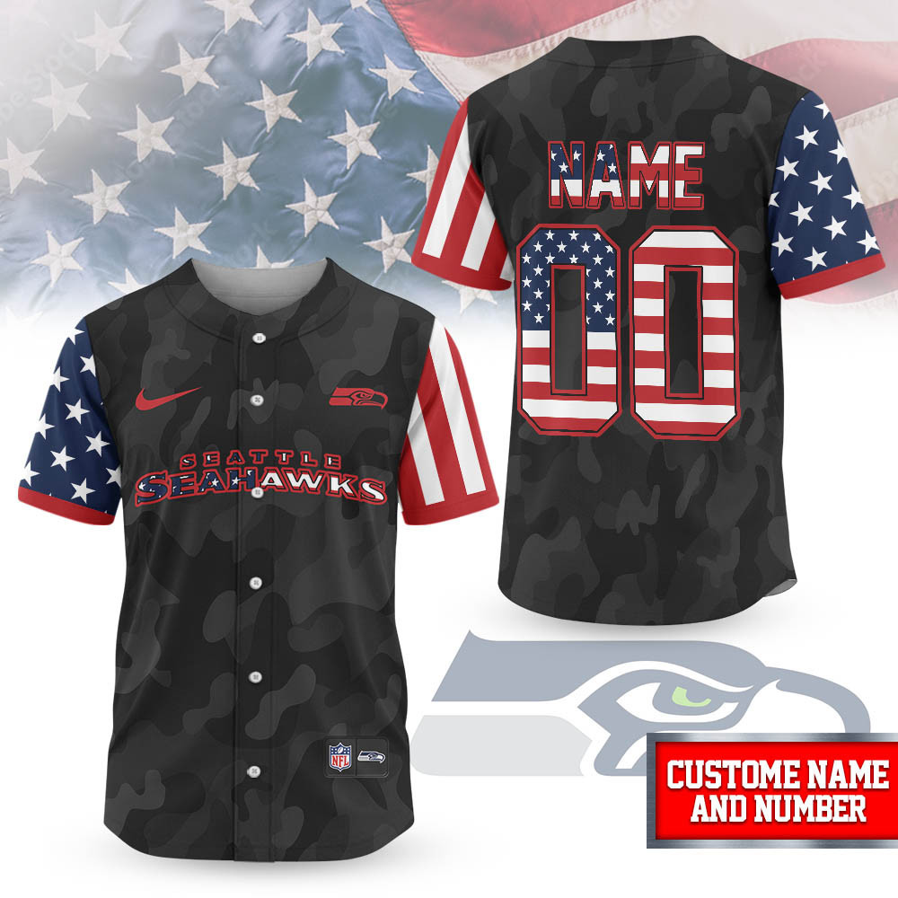 Seattle Seahawks | Premium NFL American Pride Custom Jersey Shirt NTH1