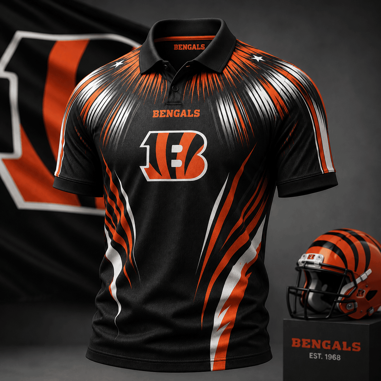 Cincinnati Bengals | Premium NFL Victory Rush Polo Shirt NY