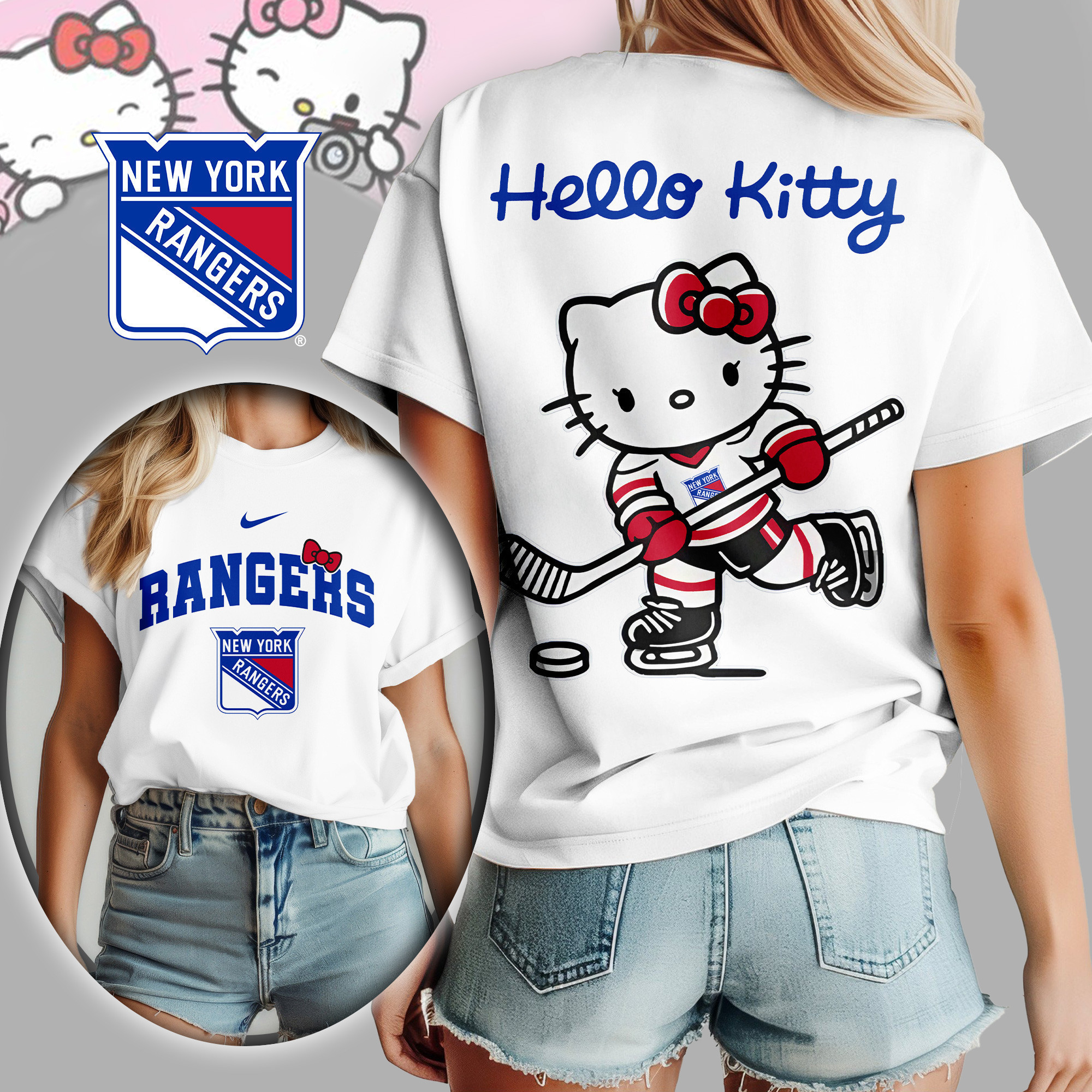New York Rangers | Premium NHL x Hello Kitty Women Shirt TD