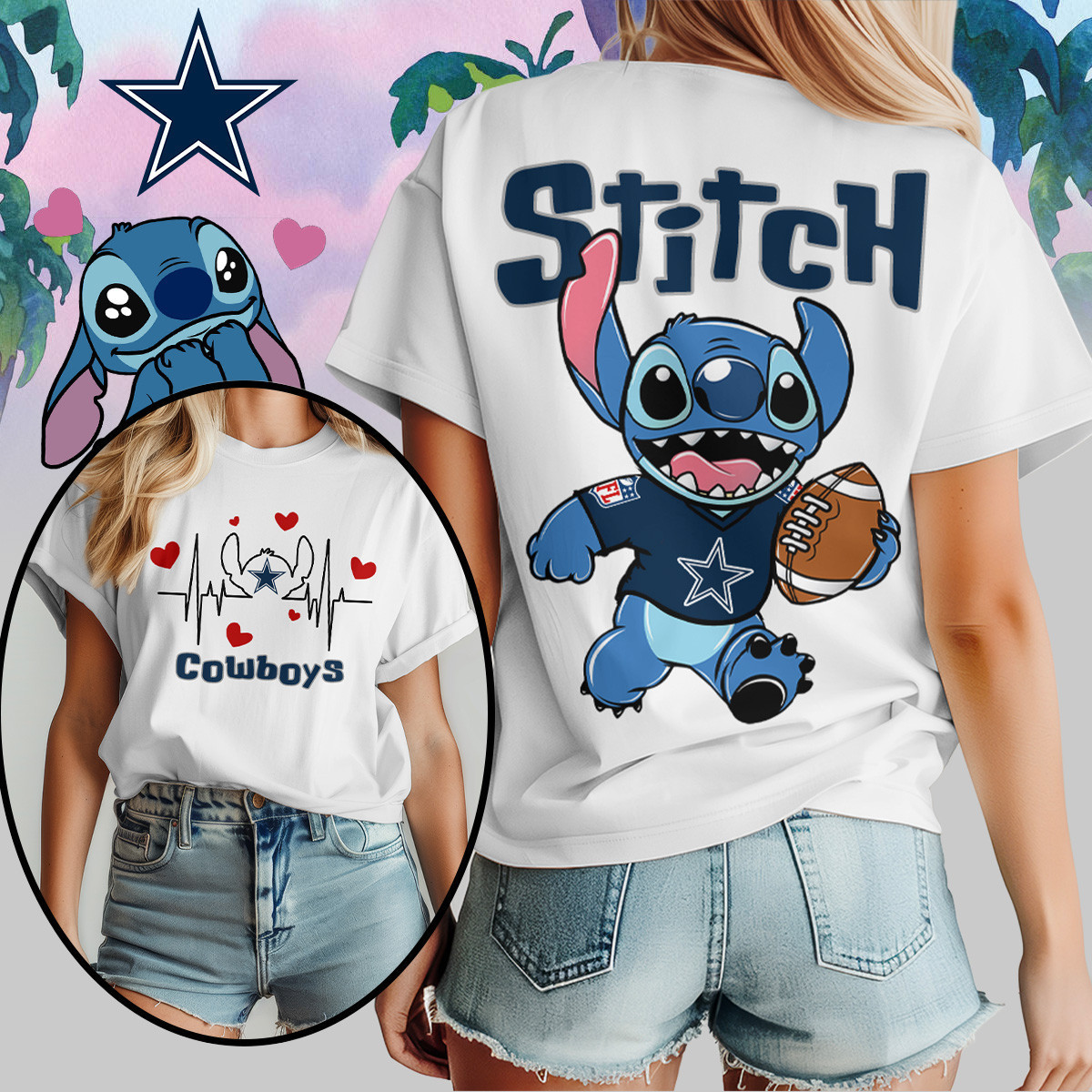 Dallas Cowboys | Premium NFL Stitch Women Shirt TD