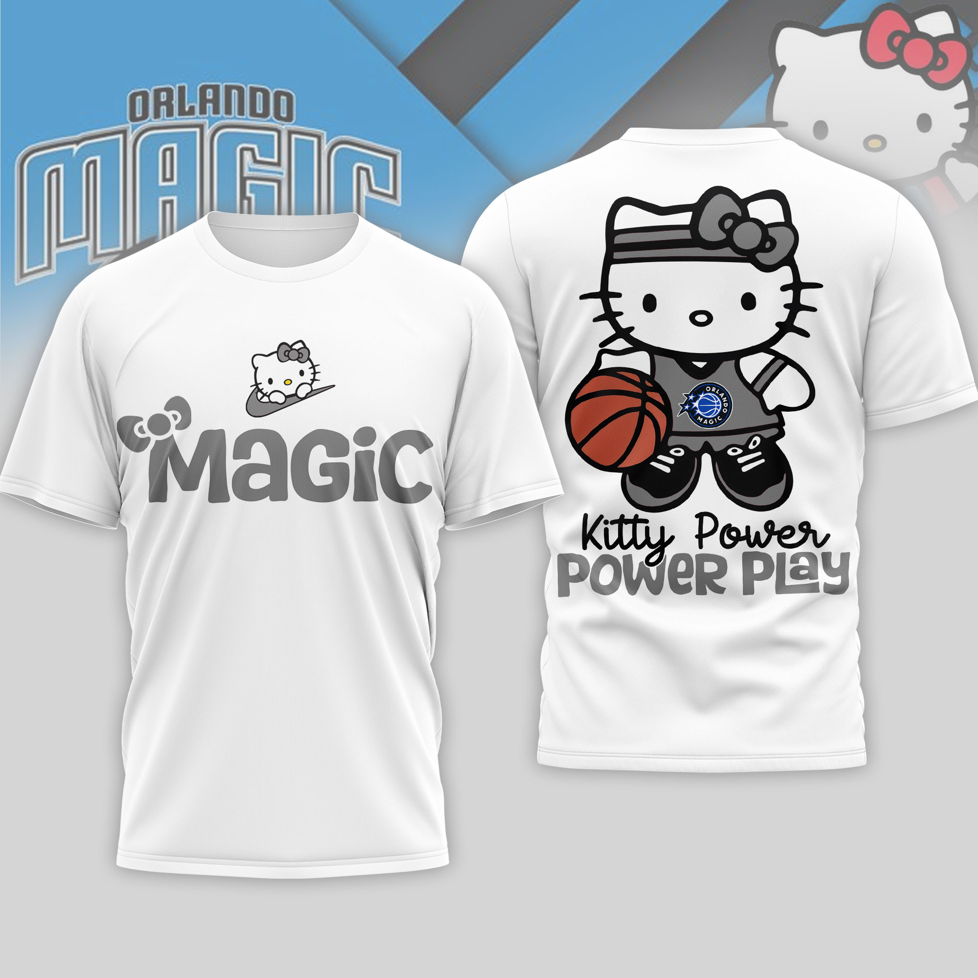 Orlando Magic | Premium NBA Hello Kitty Power Play 3D Shirt NP