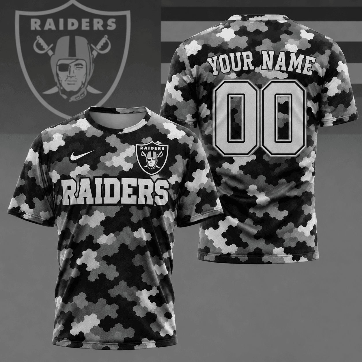 Las Vegas Raiders | Premium NFL Game Day Camo 3D Shirt NY