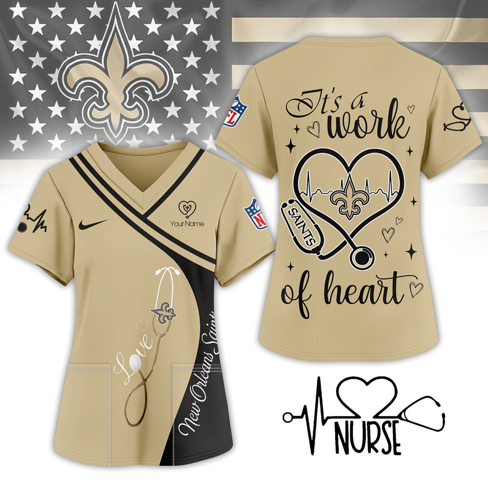 New Orleans Saints | Premium NFL Nurse Pride 3D Shirt NY