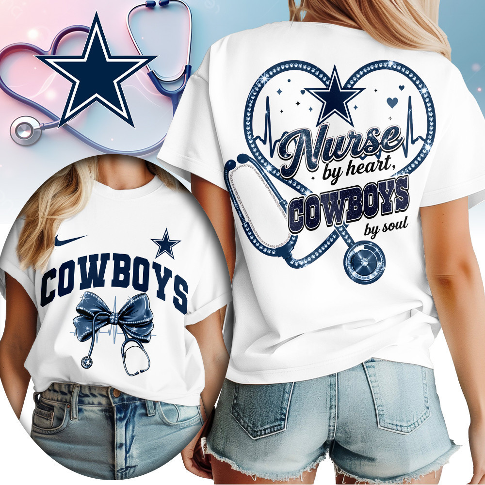 Dallas Cowboys | Premium NFL Nurse By Heart Women Shirt TD