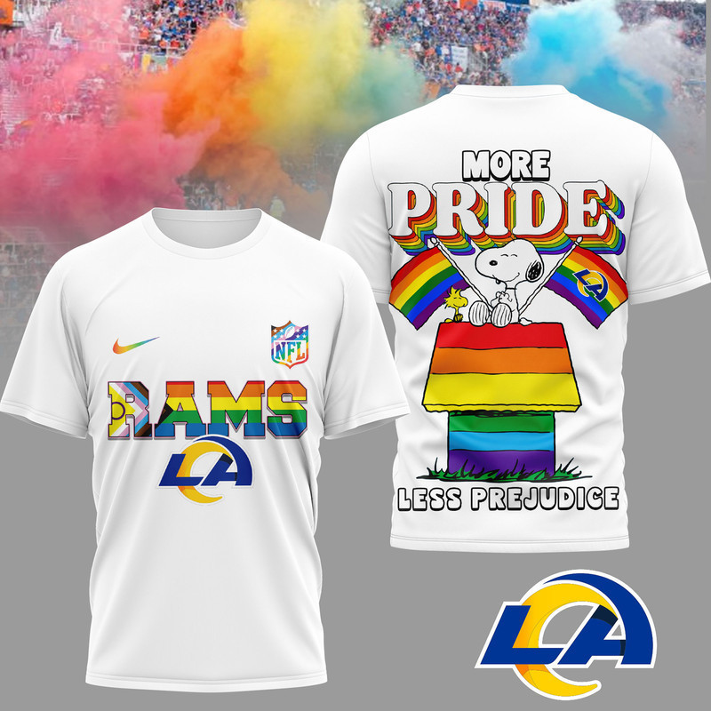 Los Angeles Rams | Premium NFL Snoopy Pride Month 3D T-Shirt HY