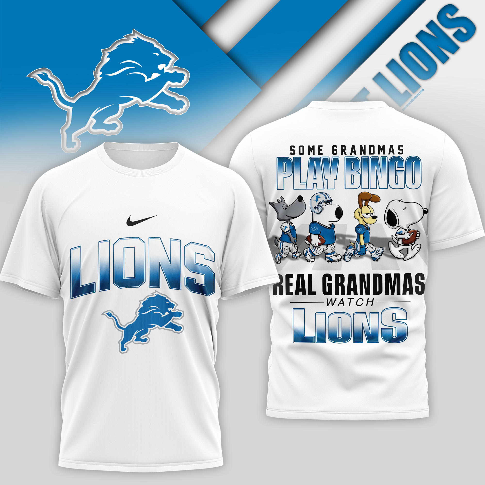 Detroit Lions | Premium NFL Prime Time 3D Shirt NTH1