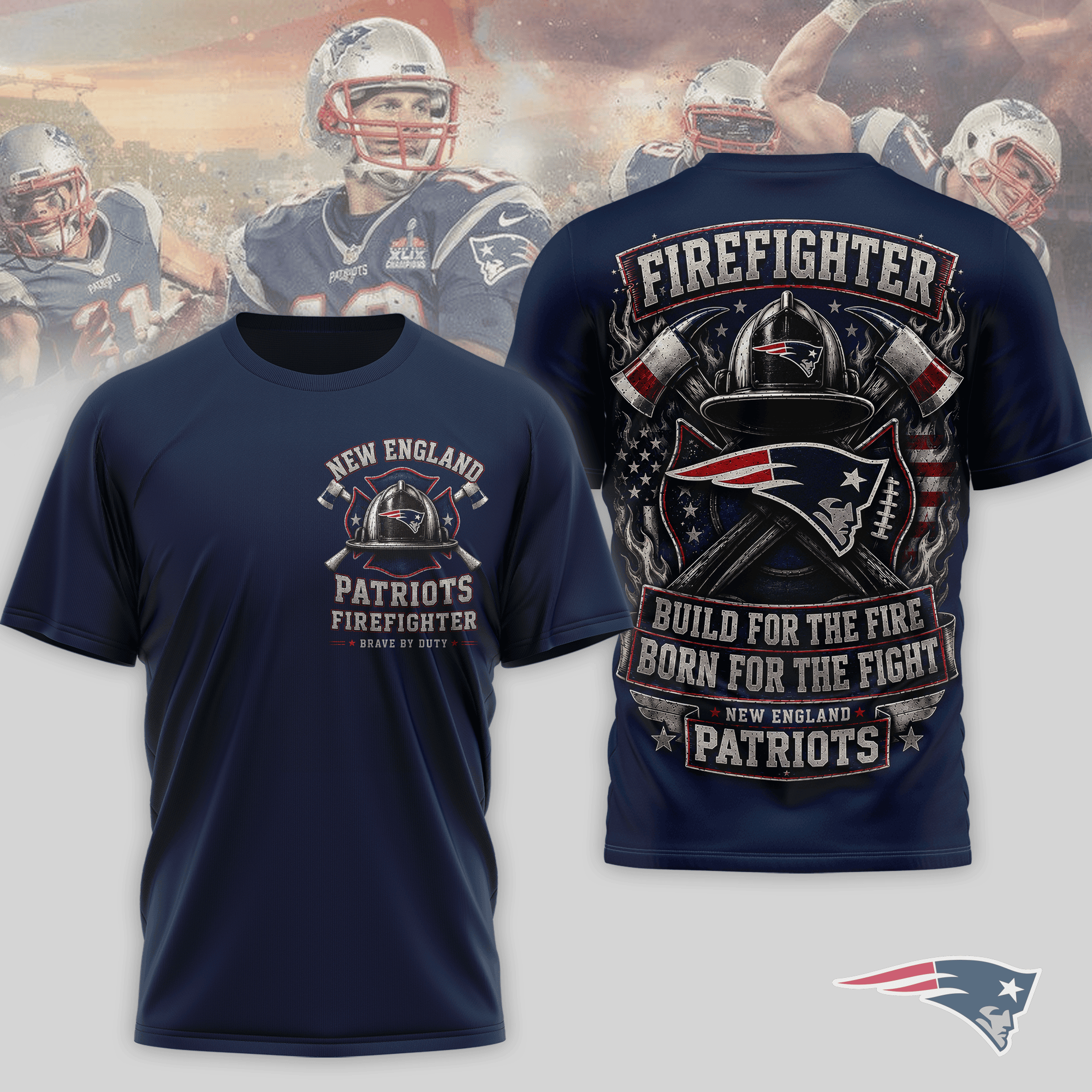 New England Patriots | Premium NFL Firefighter Tribute Team 3D Shirt NTH1