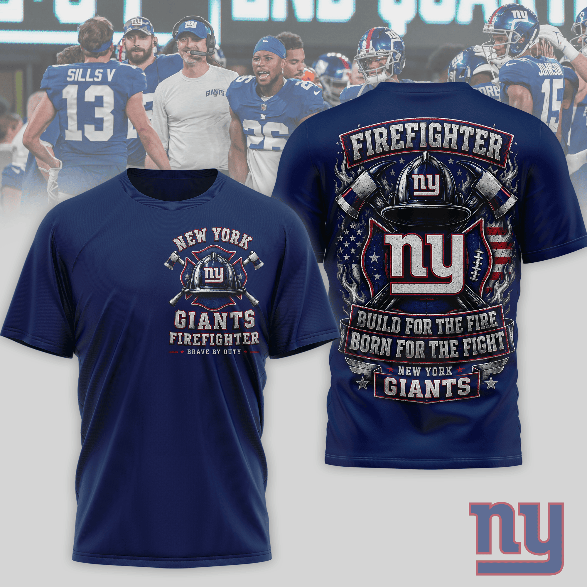 New York Giants | Premium NFL Firefighter Tribute Team 3D Shirt NTH1