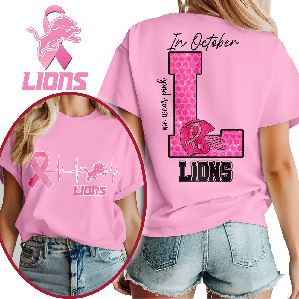 Detroit Lions | Premium NFL Breast Cancer Women's Shirt MM