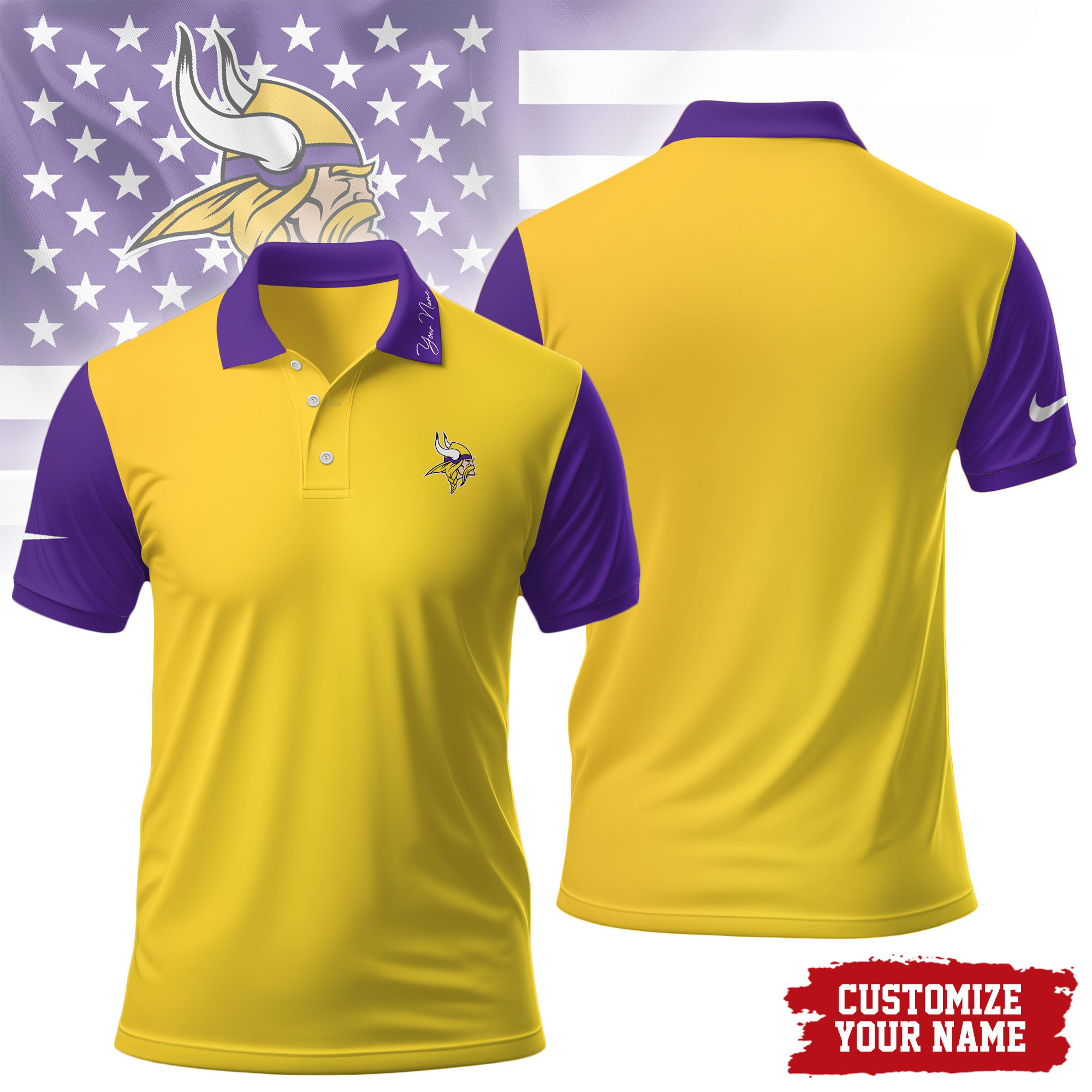 Minnesota Vikings | Premium NFL Touchdown Custom Polo NTH1
