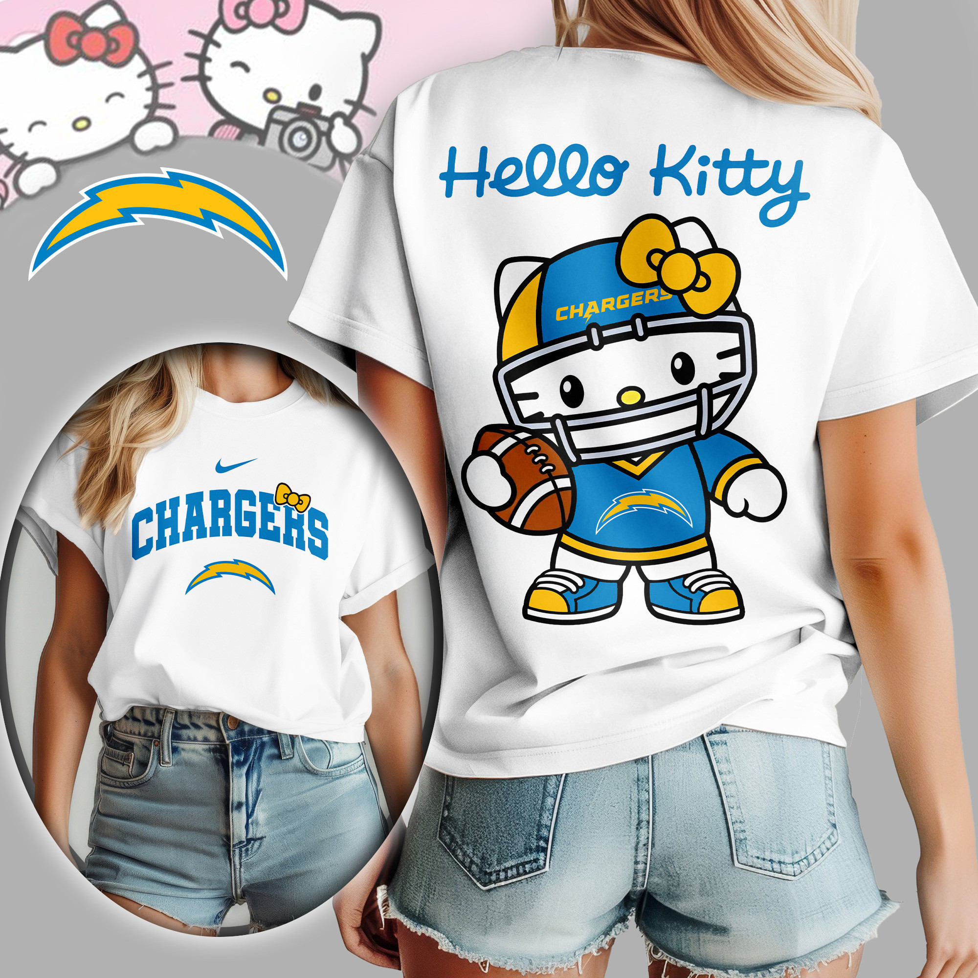 Los Angeles Chargers | Premium NFL Hello Kitty Women's Shirt TD