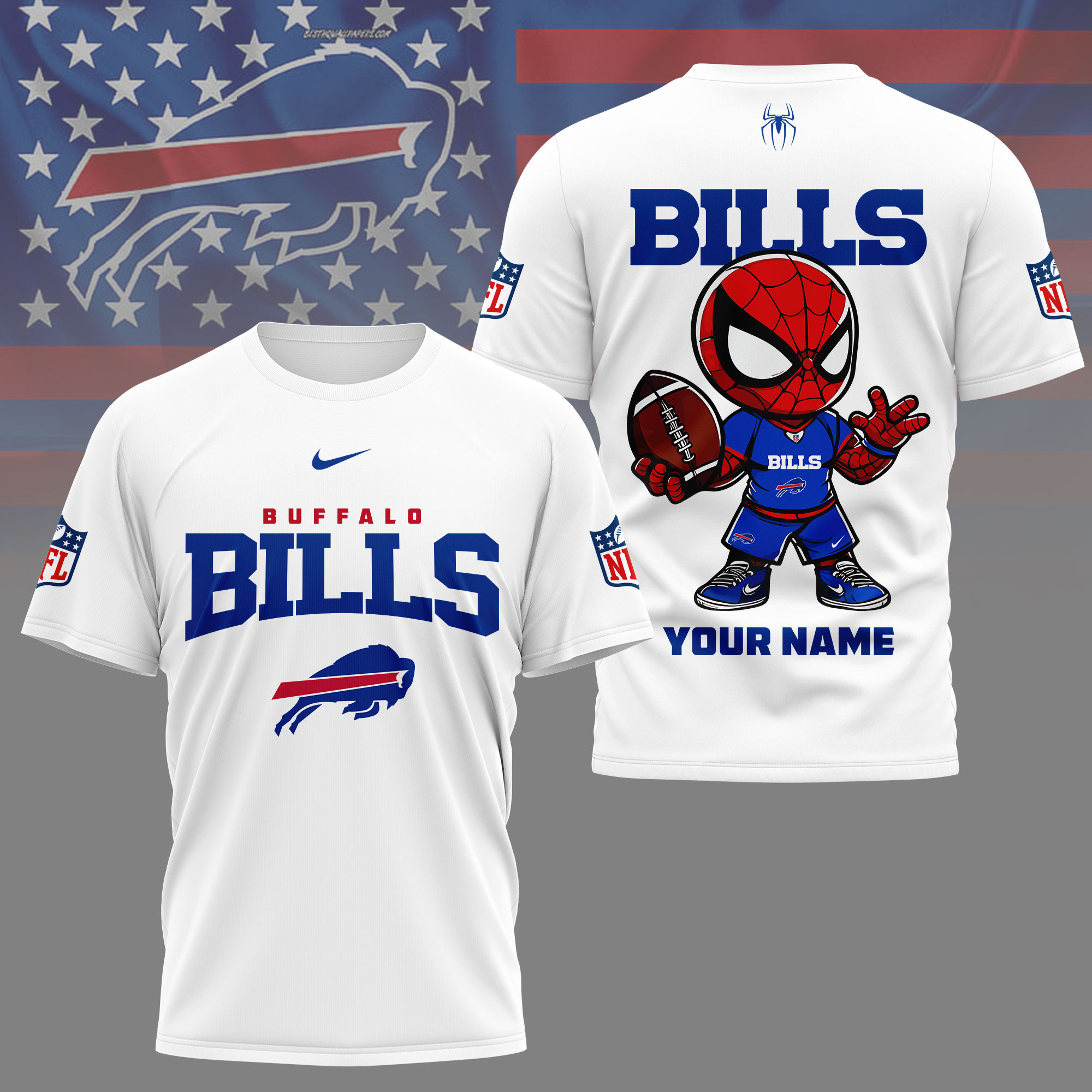 Buffalo Bills | Premium NFL Spider Hero Custom 3D Shirt NY