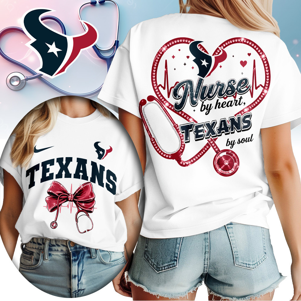 Houston Texans | Premium NFL Nurse By Heart Women Shirt TD