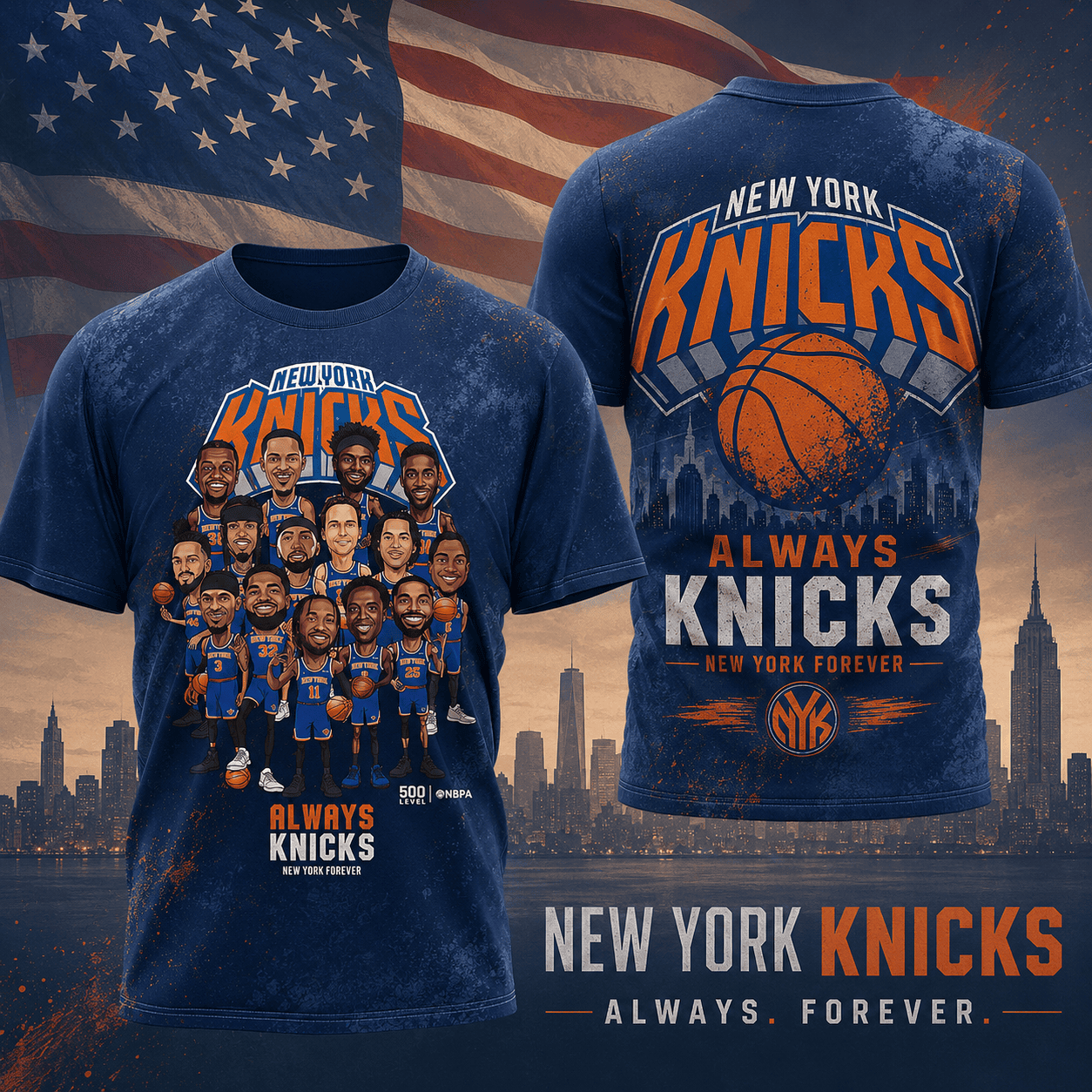 New York Knicks | Premium NBA Eastern Conference 2026 3D Shirt TD