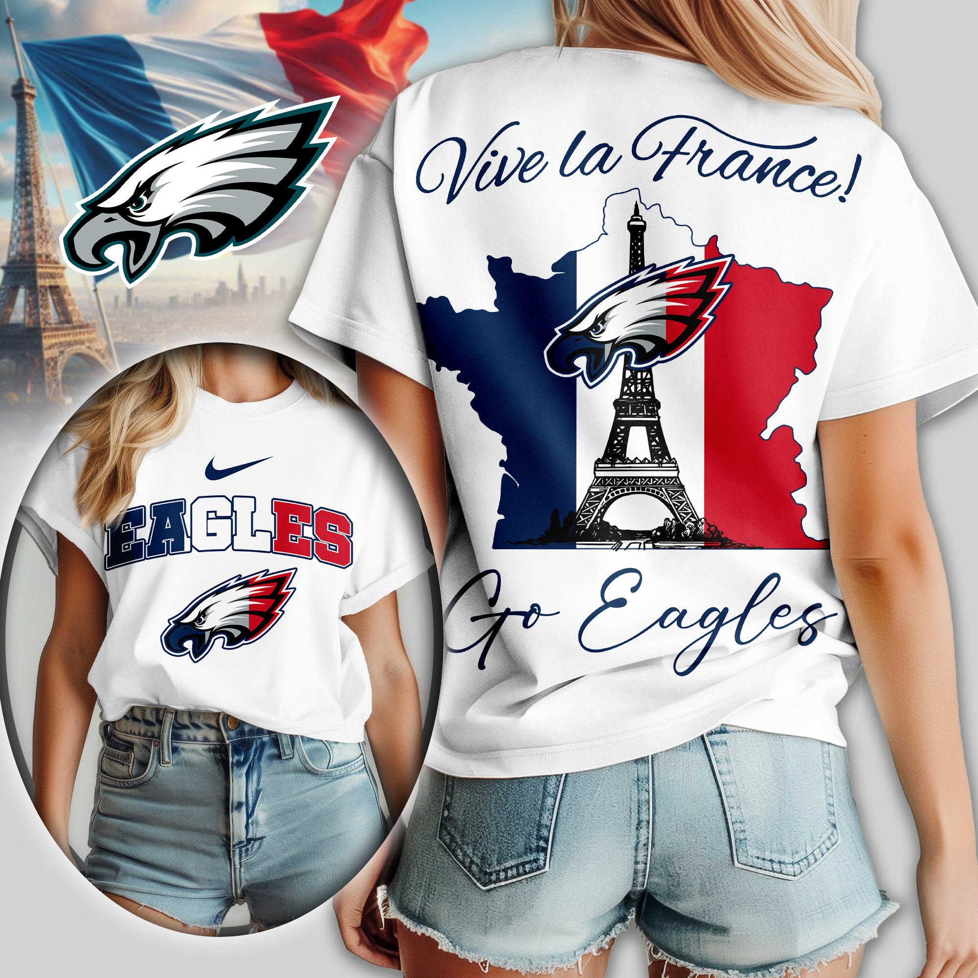 Philadelphia Eagles | Premium NFL France Women Shirt TD