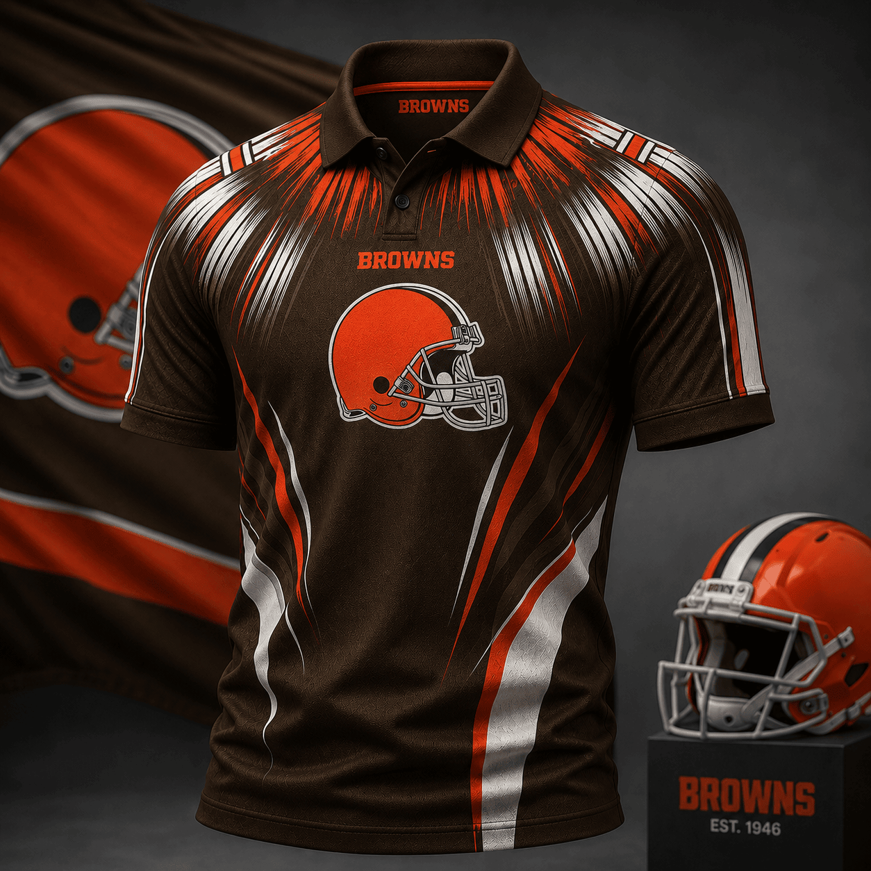Cleveland Browns | Premium NFL Victory Rush Polo Shirt NY