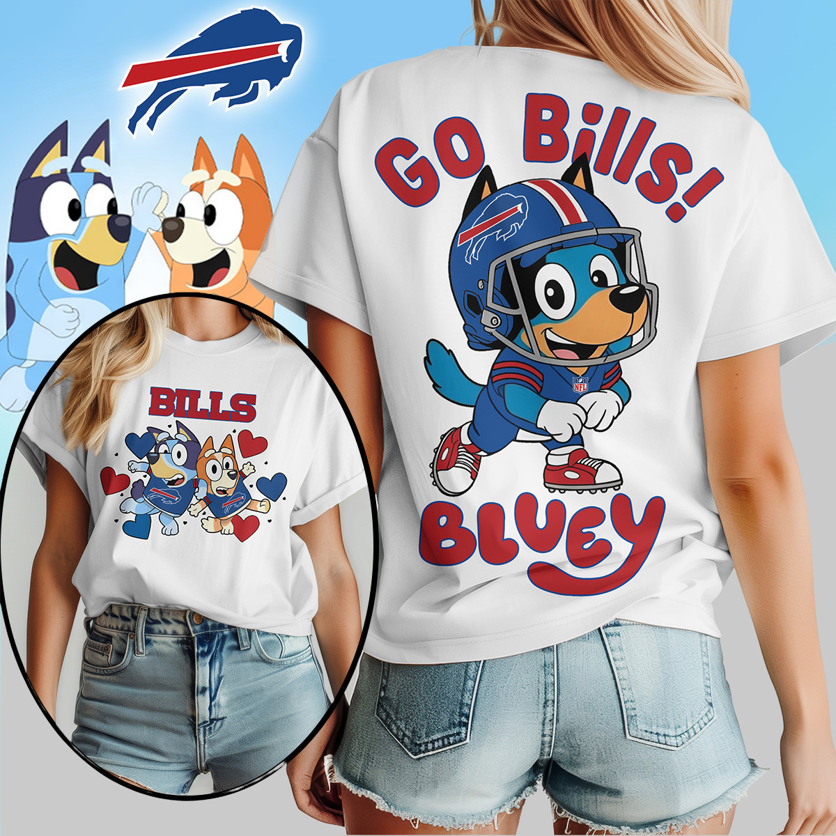 Buffalo Bills | Premium NFL Bluey Women's Shirt TD