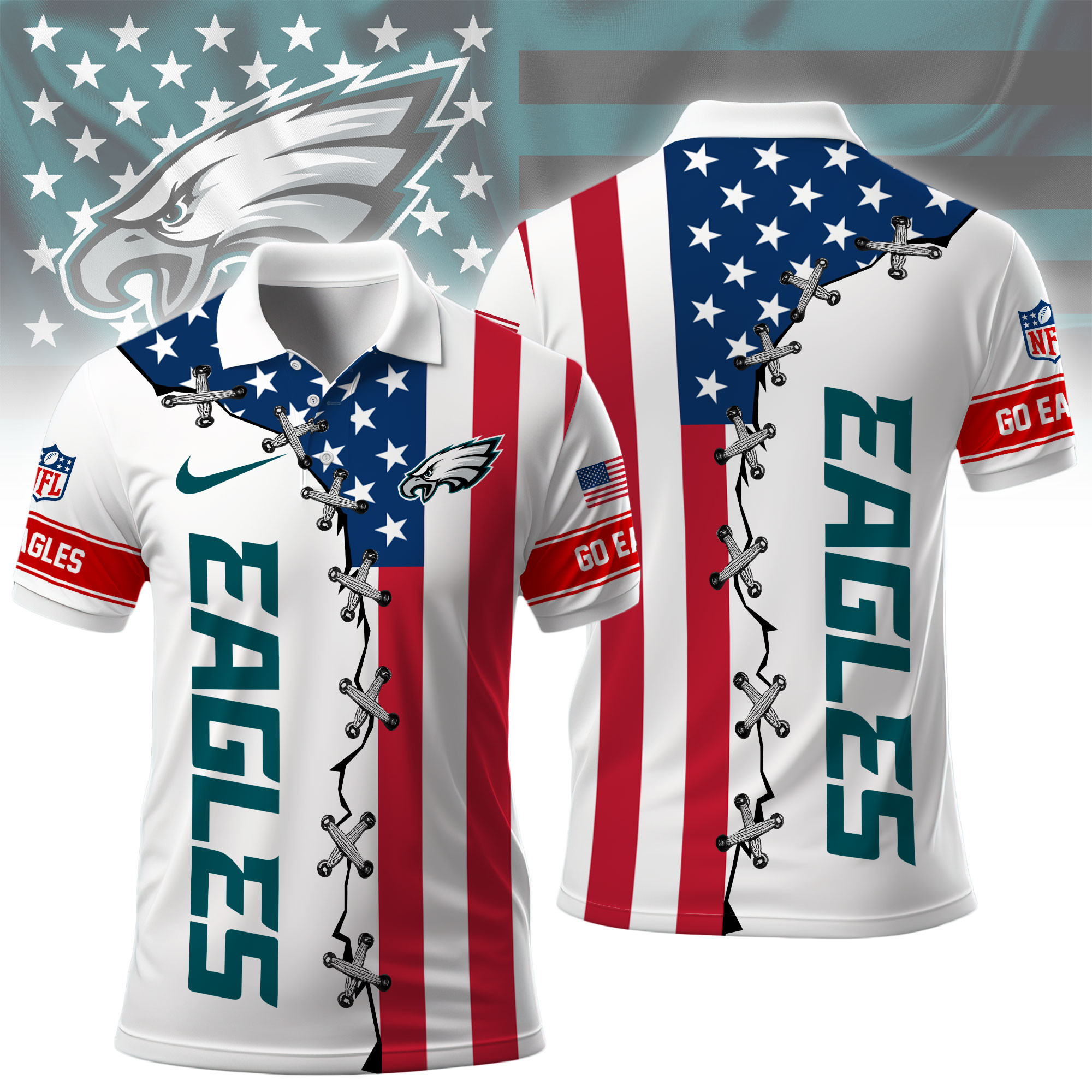 Philadelphia Eagles | Premium NFL Freedom American Polo NY