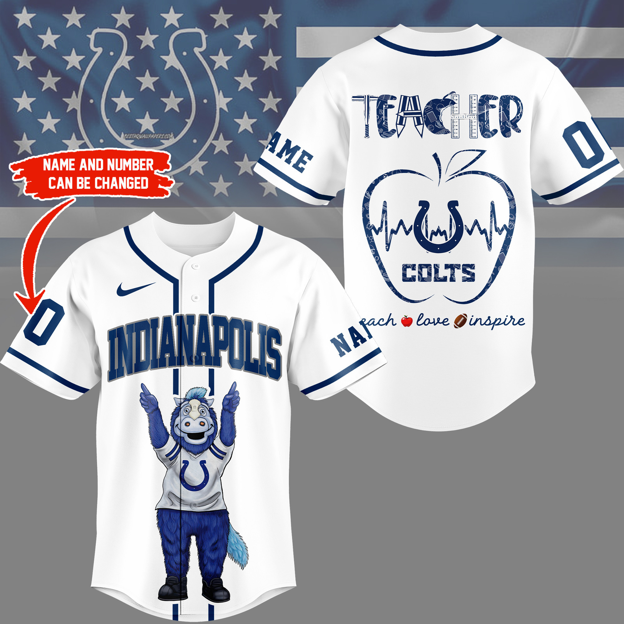 Indianapolis Colts | Premium NFL Teacher Appreciation Month Jersey Shirt NY