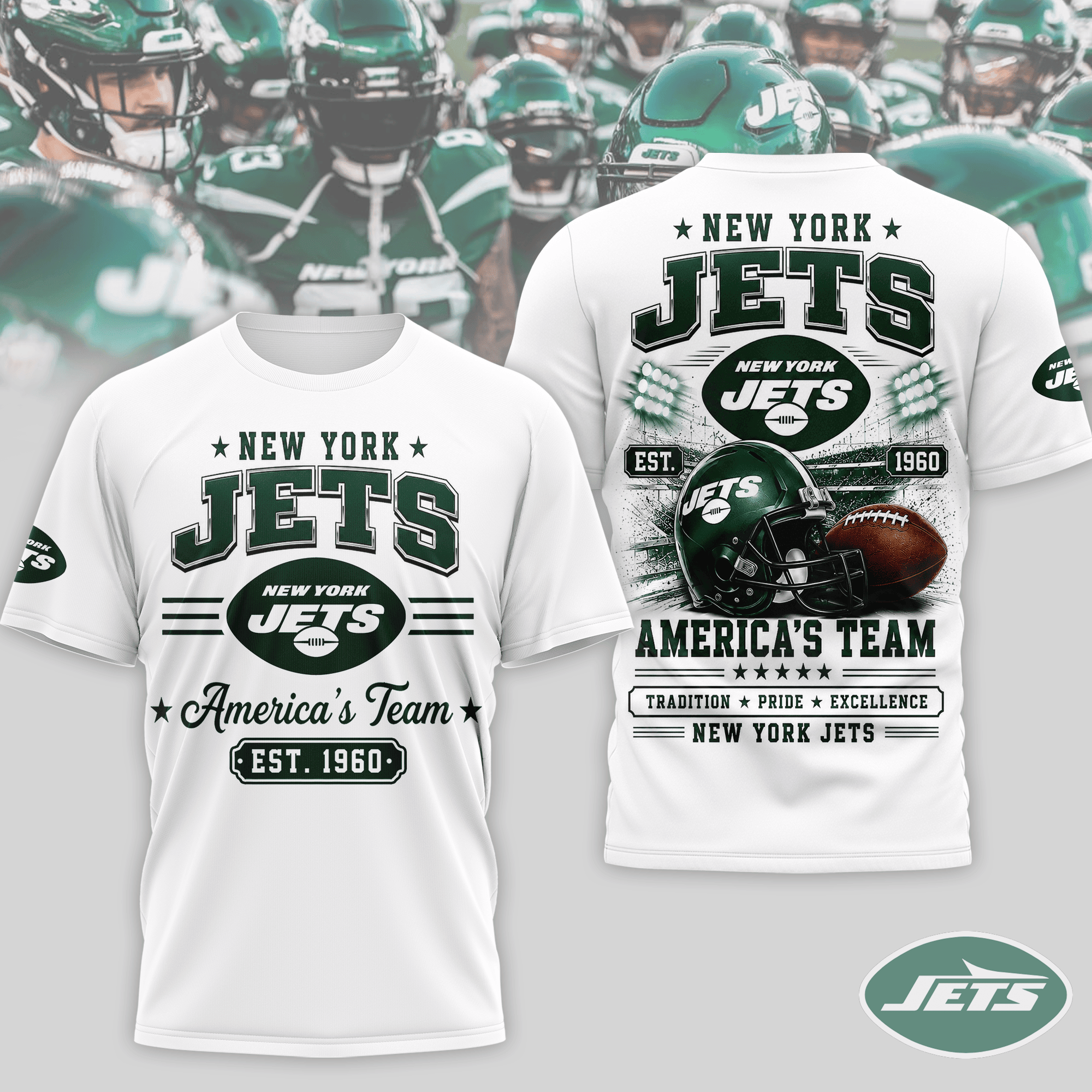 New York Jets | Premium NFL Team Tradition Pride 3D Shirt NTH1