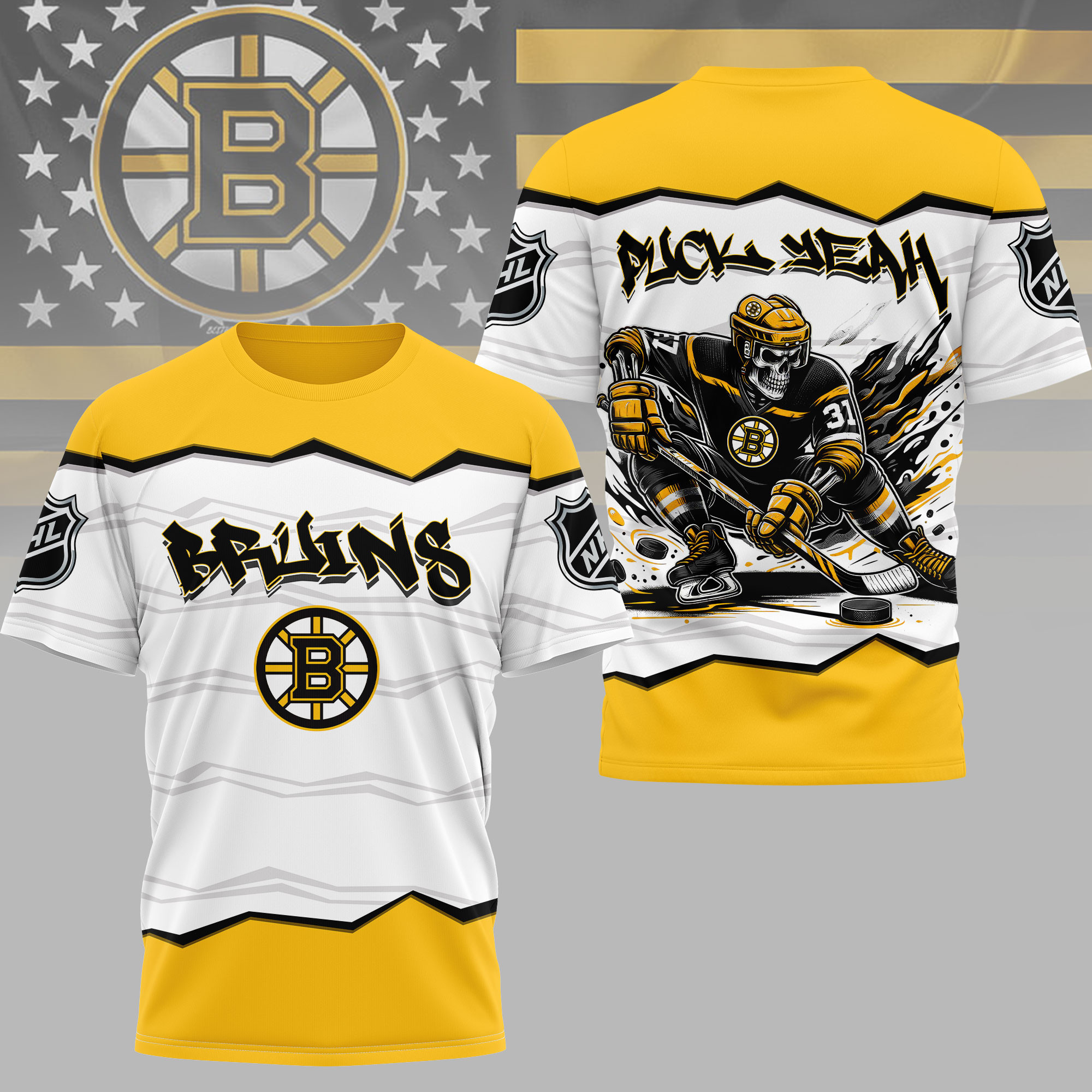 Boston Bruins | Premium NHL Puck Yeah 3D Shirt HY