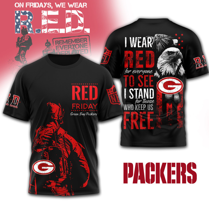 Green Bay Packers | Premium NFL RED Friday 3D Shirt HY