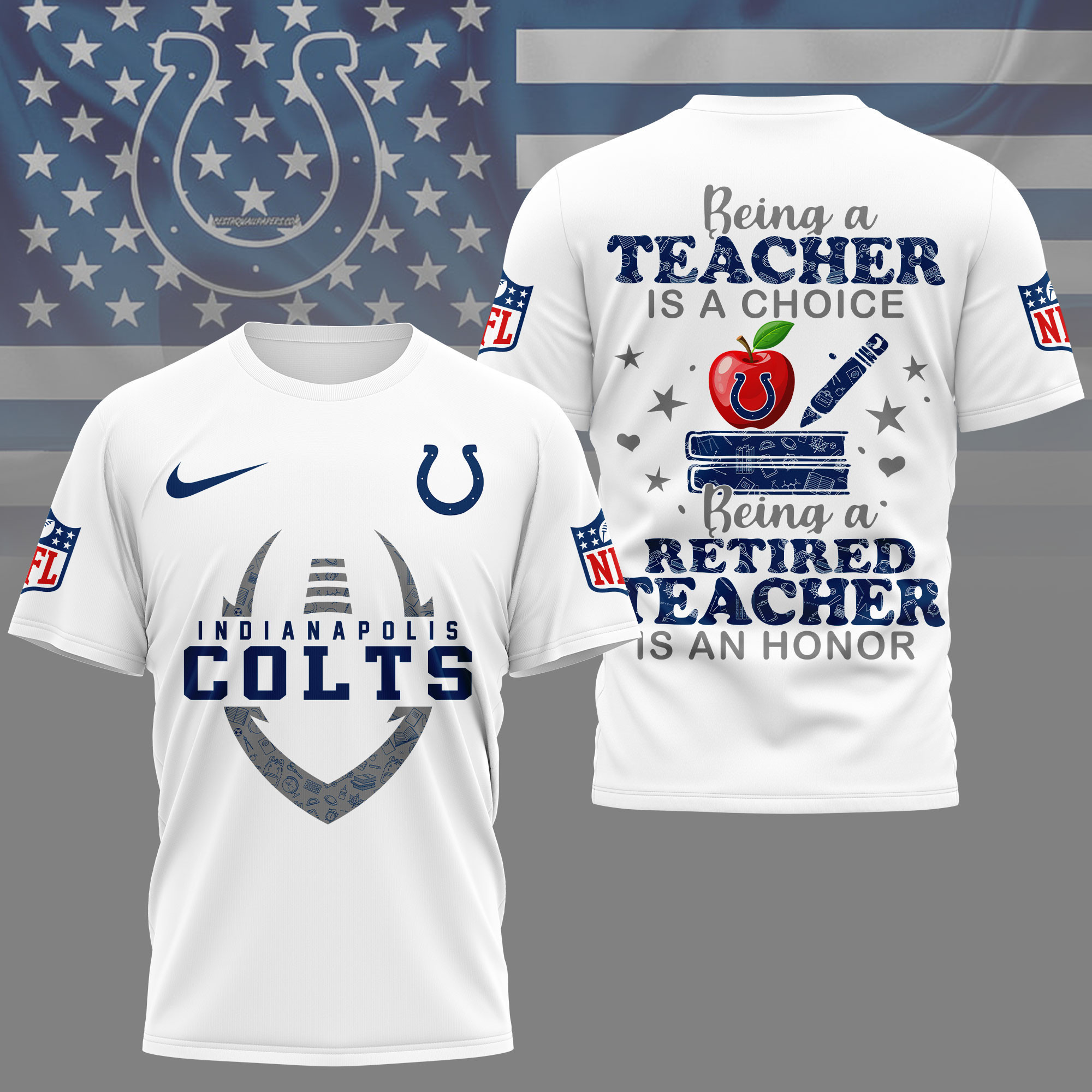Indianapolis Colts | Premium NFL Teacher Honor 3D Shirt NY