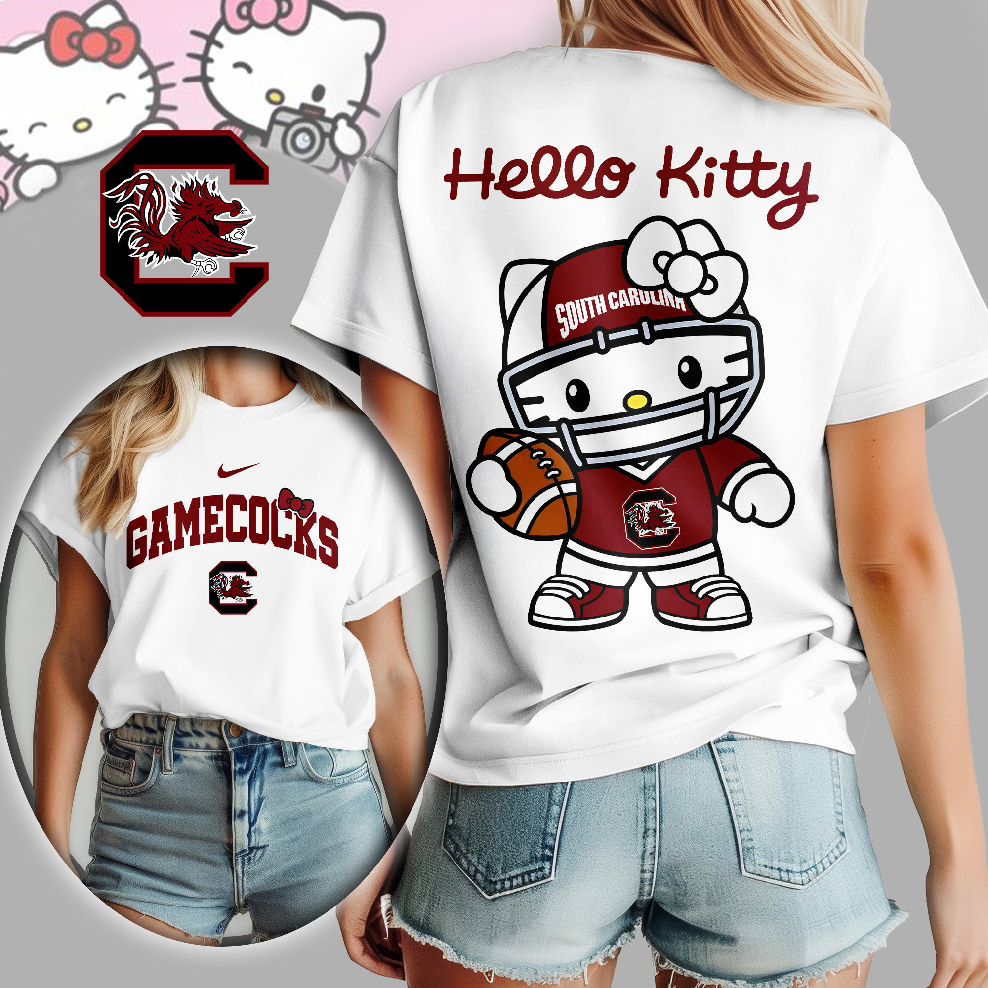 South Carolina Gamecocks | Premium NCAA Hello Kitty Women's Shirt TD