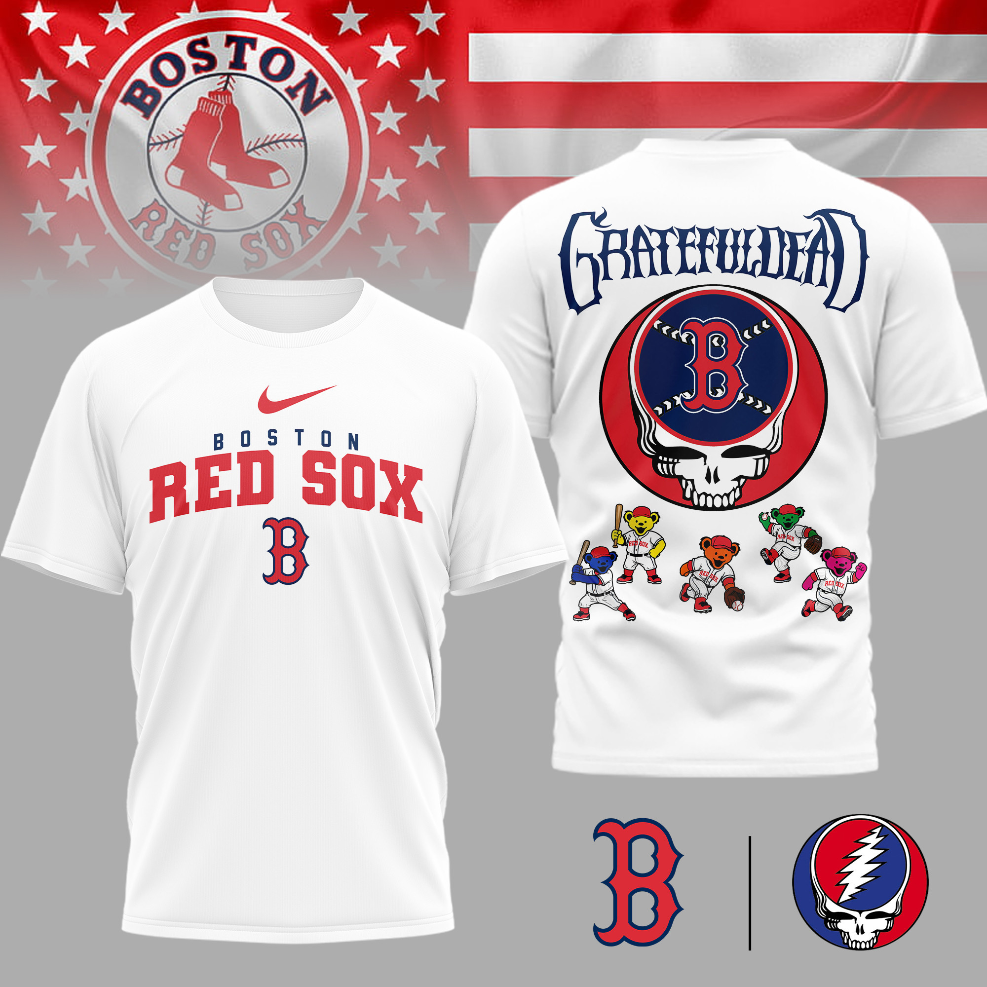 Boston Red Sox | Premium MLB Deadhead 3D Shirt TD