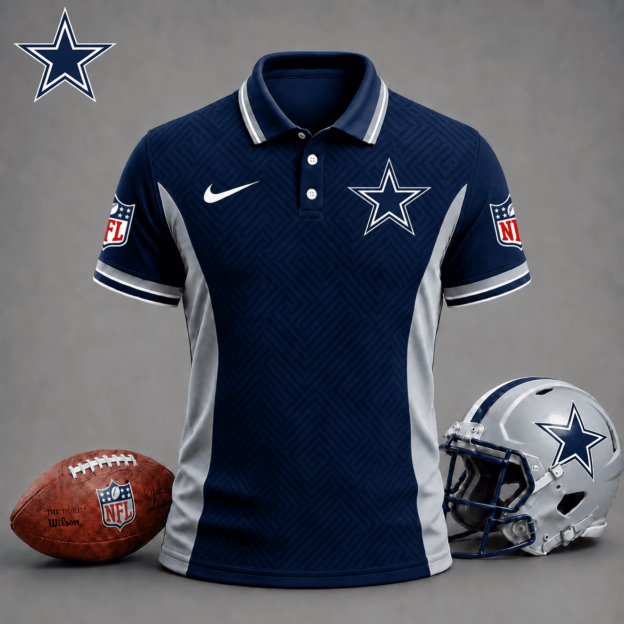 Dallas Cowboys | Premium NFL Tonal Labyrinth Polo NY
